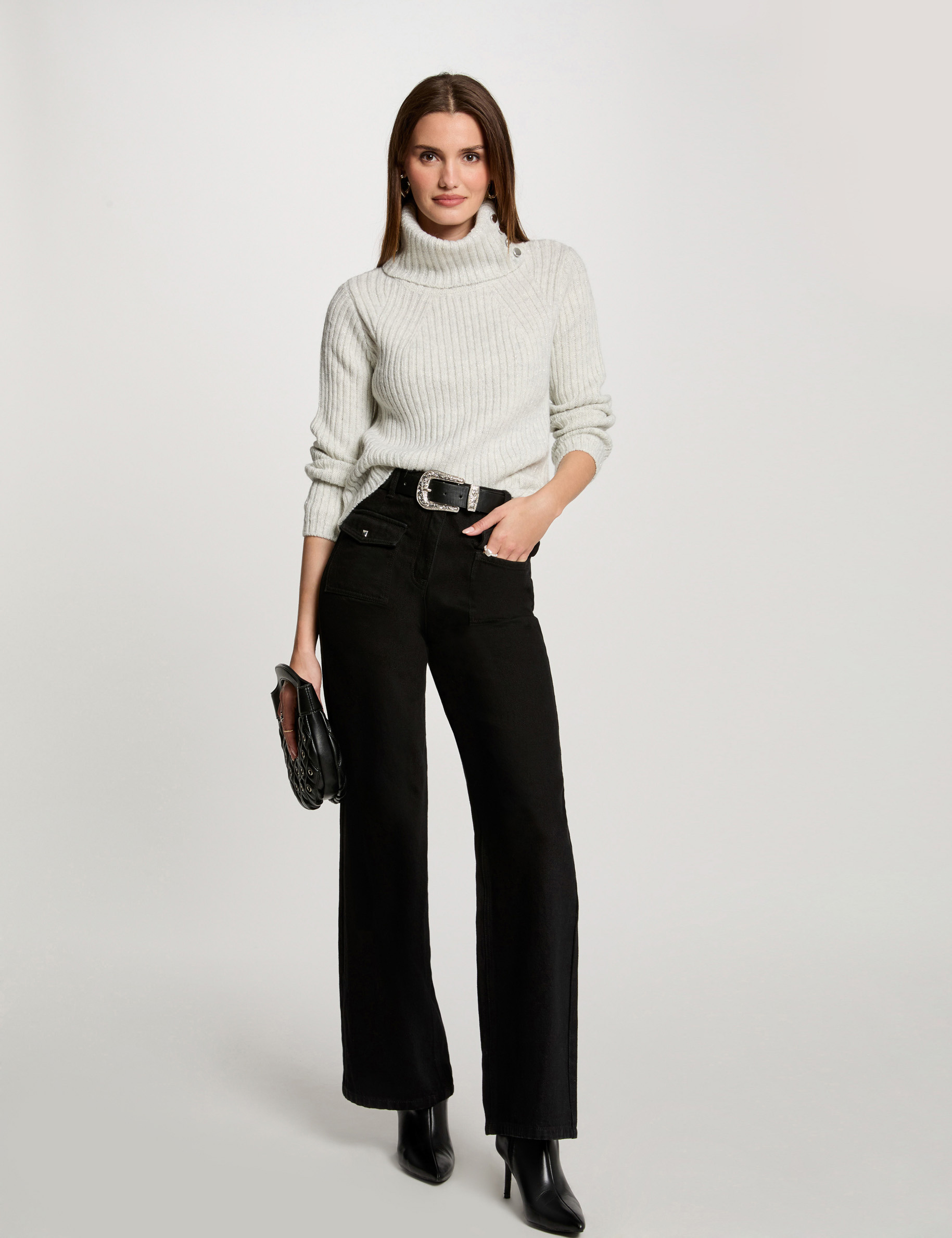 Turtleneck with buttons hotsell