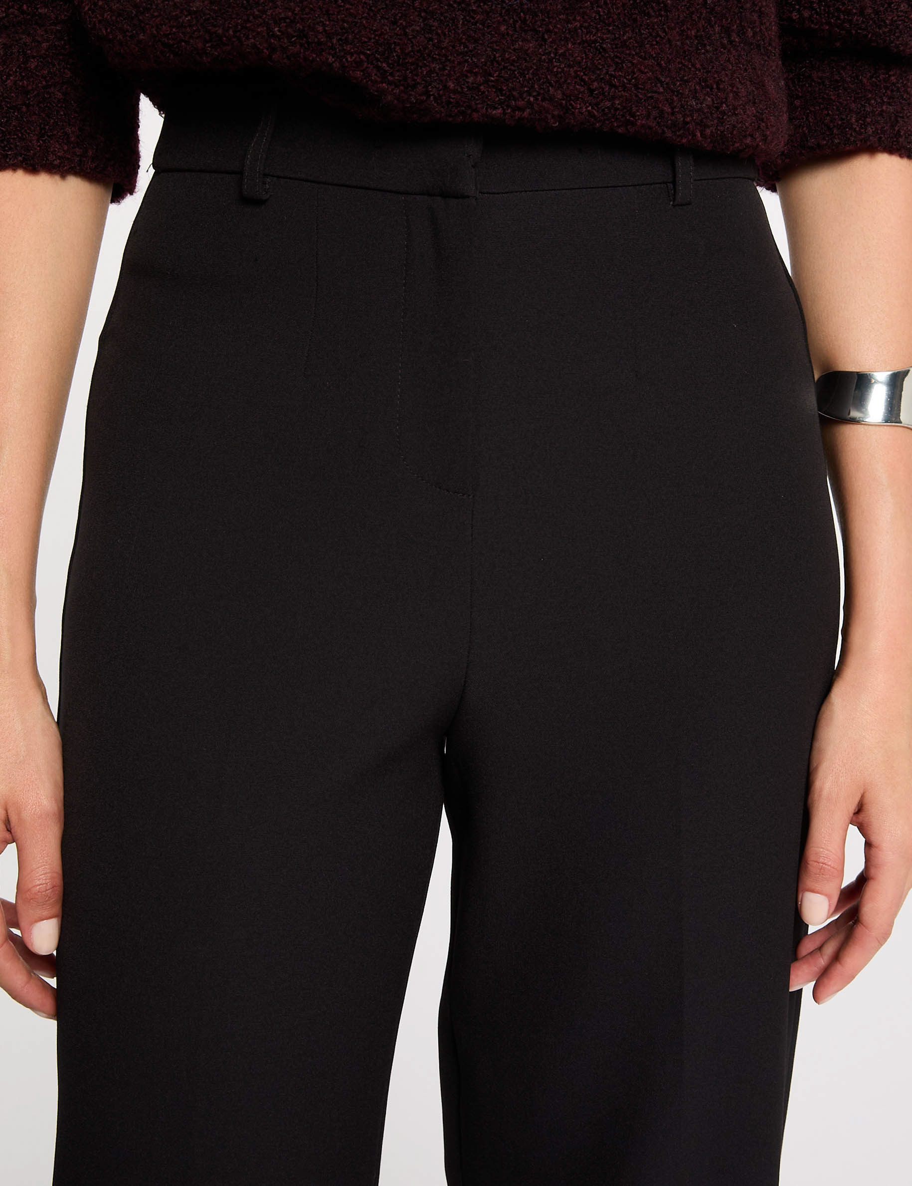 straight trousers with darts black women Straight trousers with darts black women