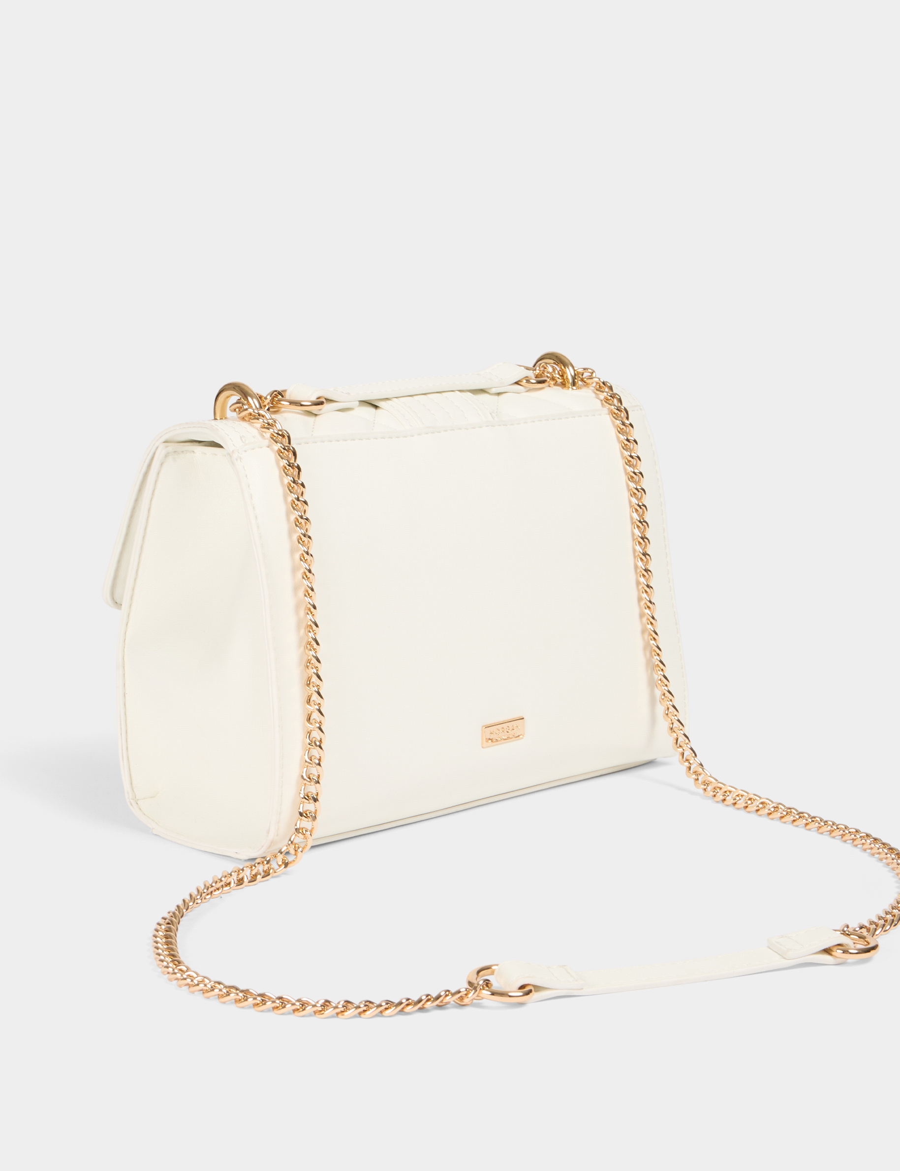 Clutch bag with quilted effect white women