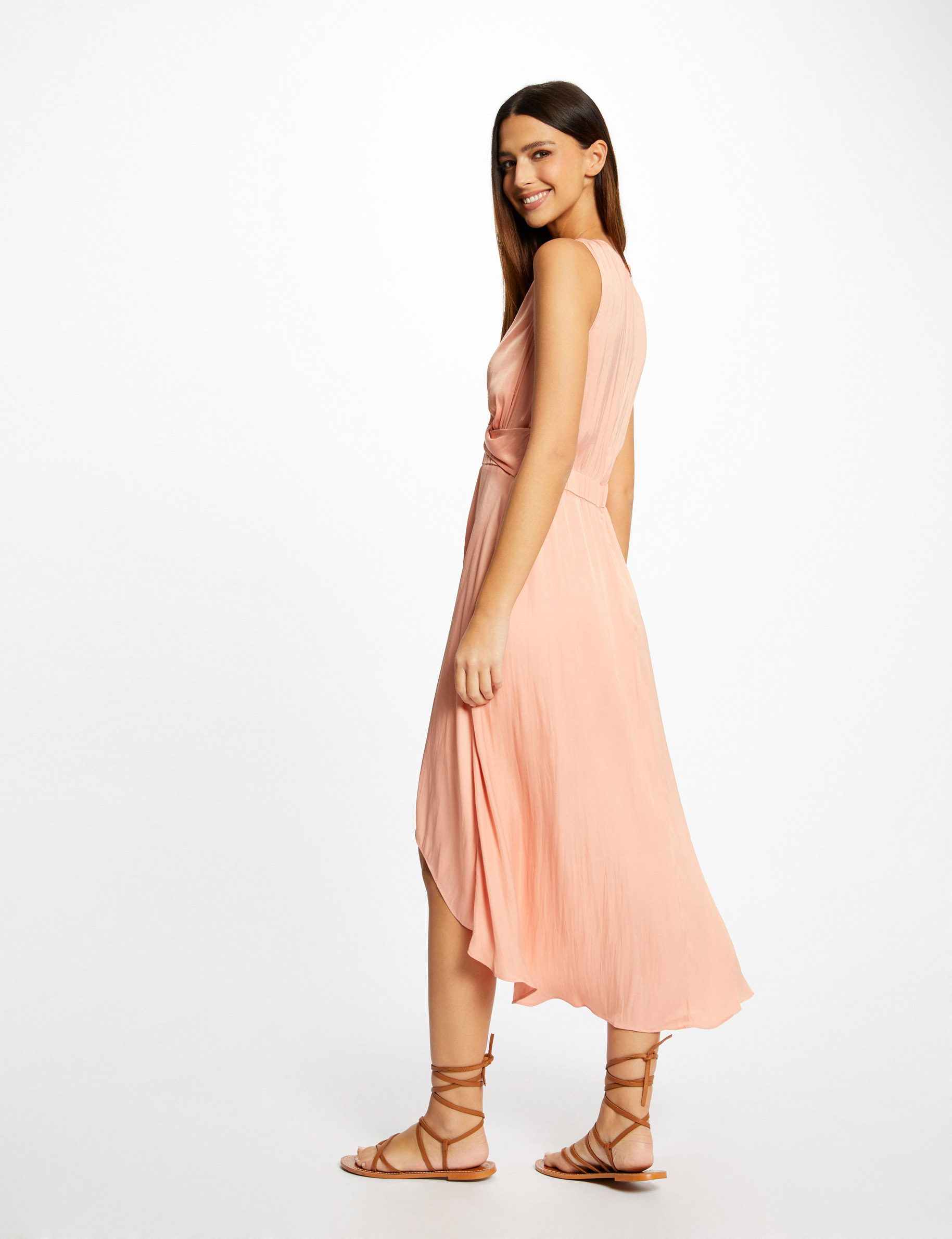 Asymmetrical midi A-line dress ladies' Asymmetrical midi A-line dress ladies'