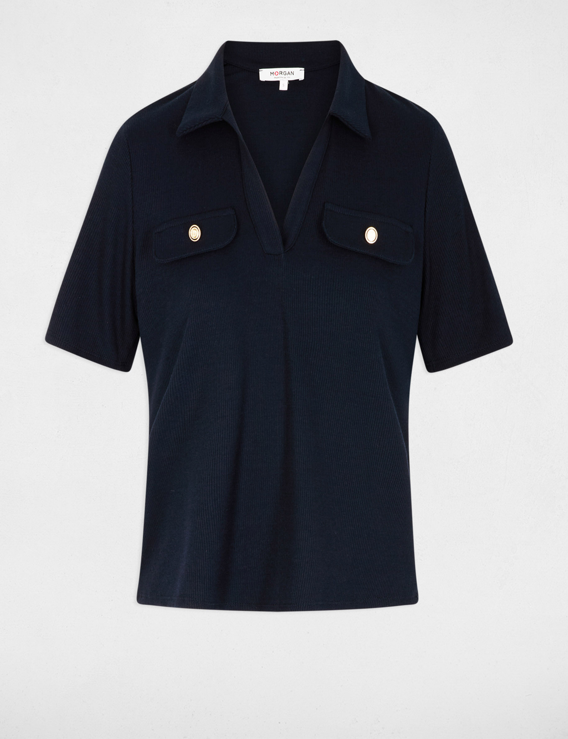 Short-sleeved t-shirt navy blue women