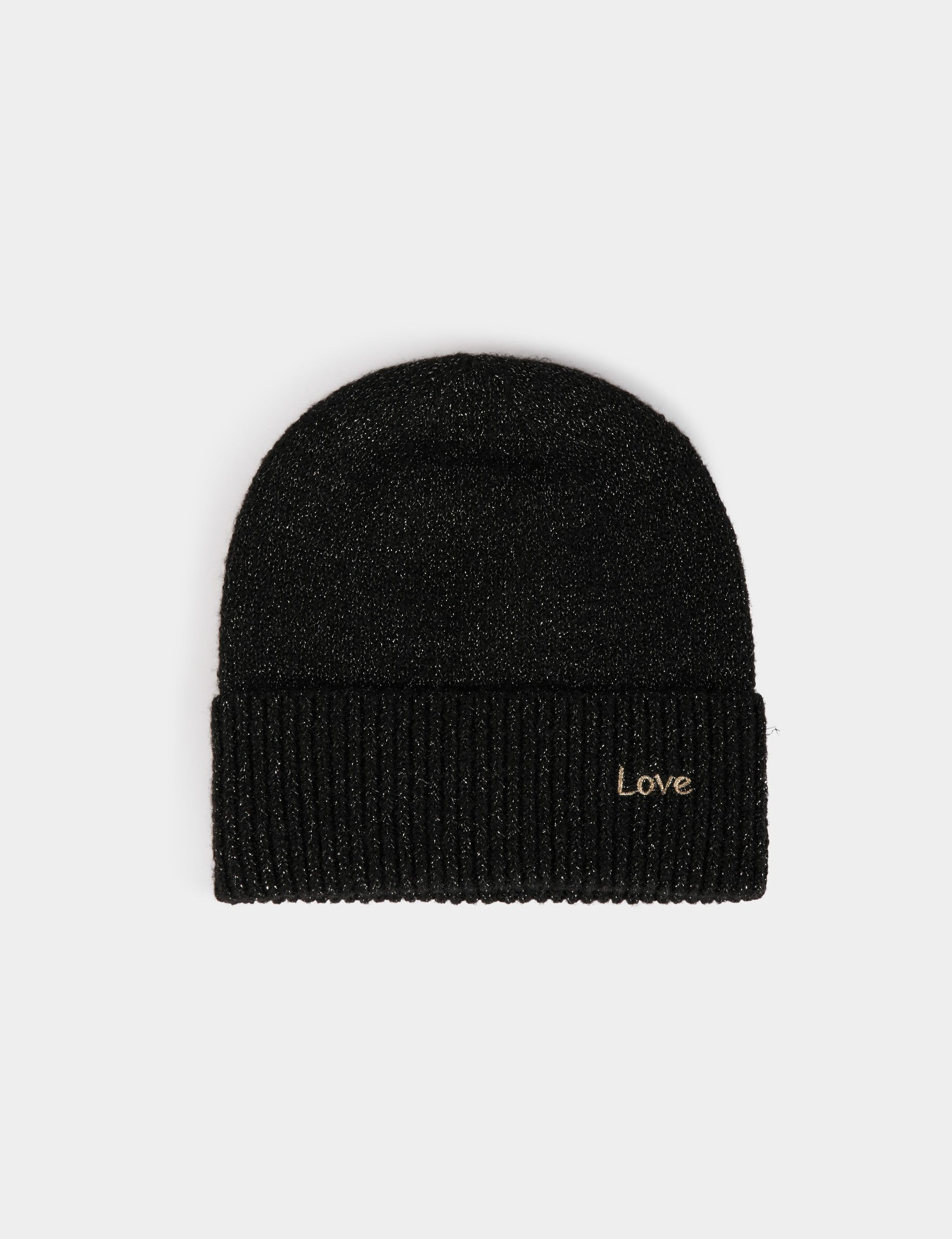 beanie metallised threads black women Beanie metallised threads black women