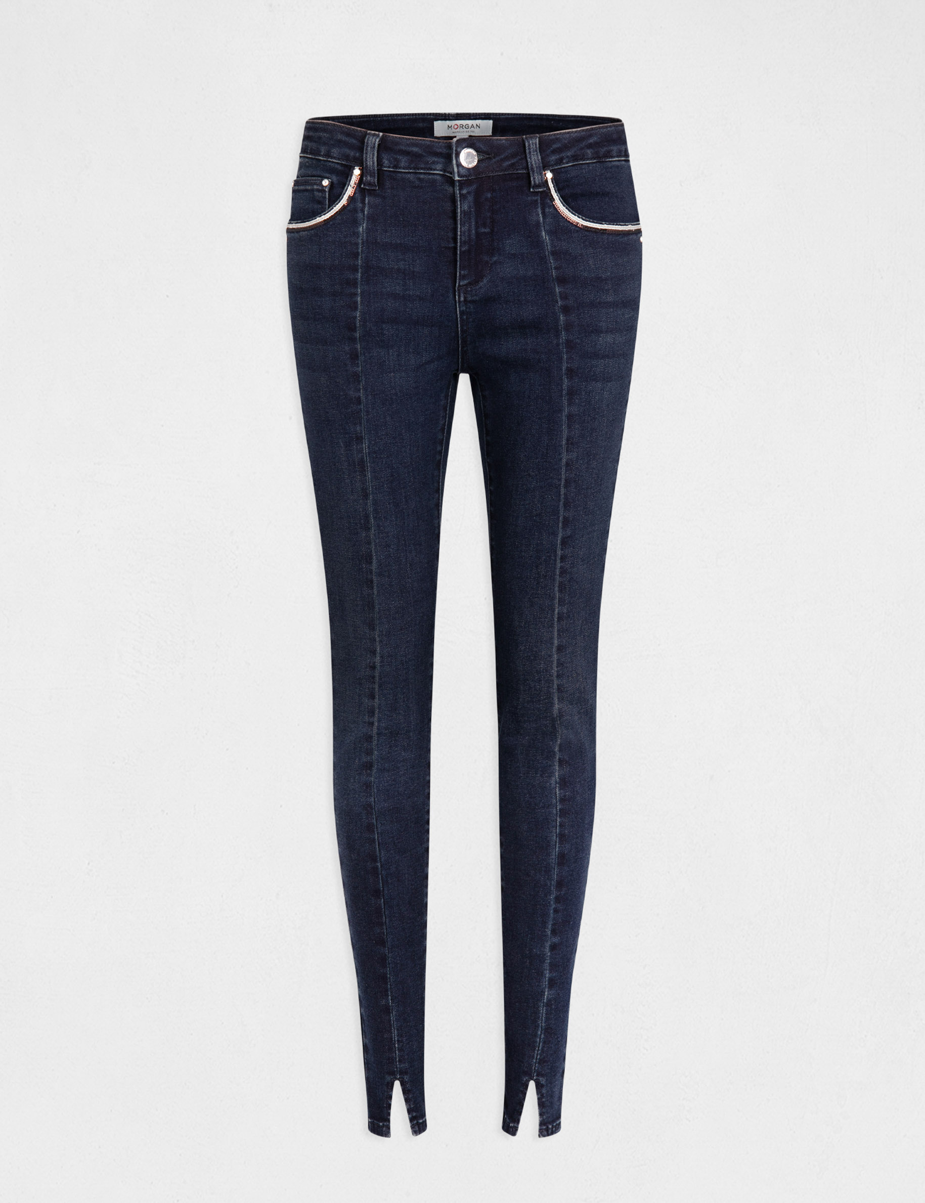 Slim jeans with sequins stone denim ladies' Slim jeans with sequins stone denim ladies'