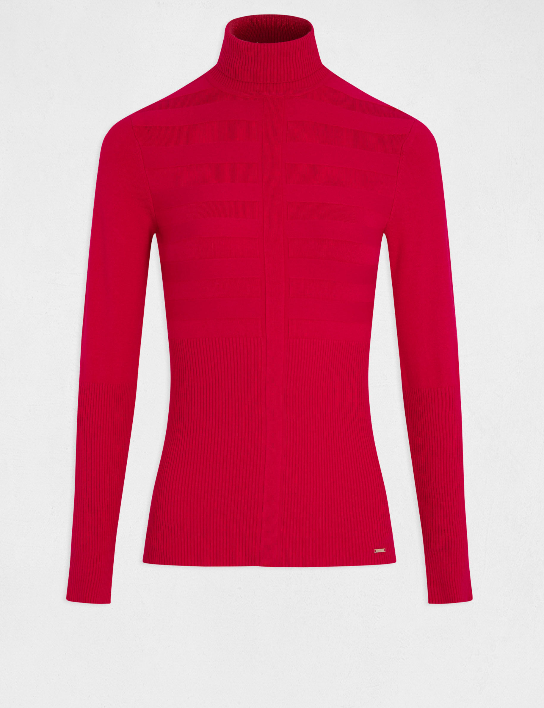 Long-sleeved jumper turtleneck medium pink ladies'