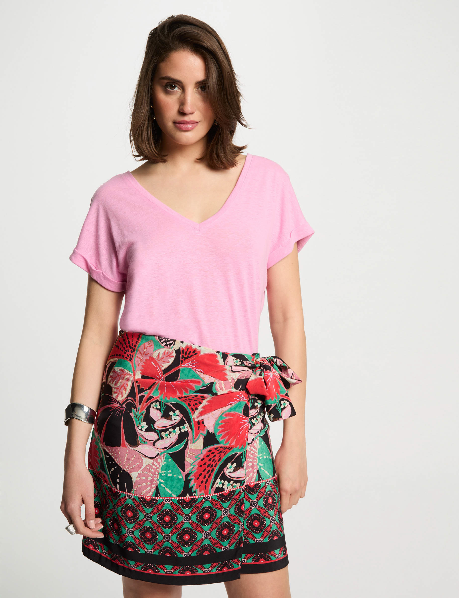 printed tied skirt multicolor women Printed tied skirt multicolor women