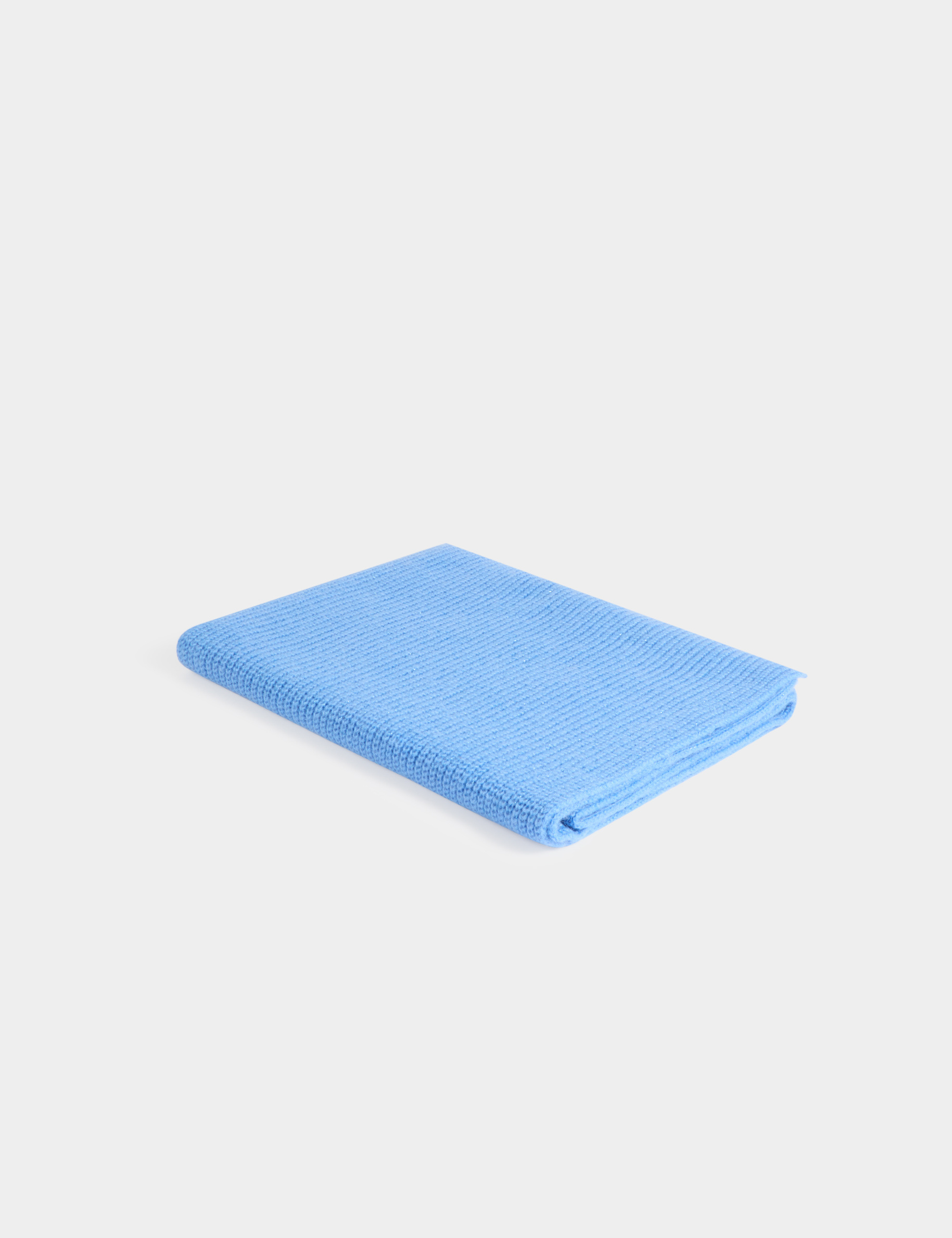 Écharpe tricotée bleu femme