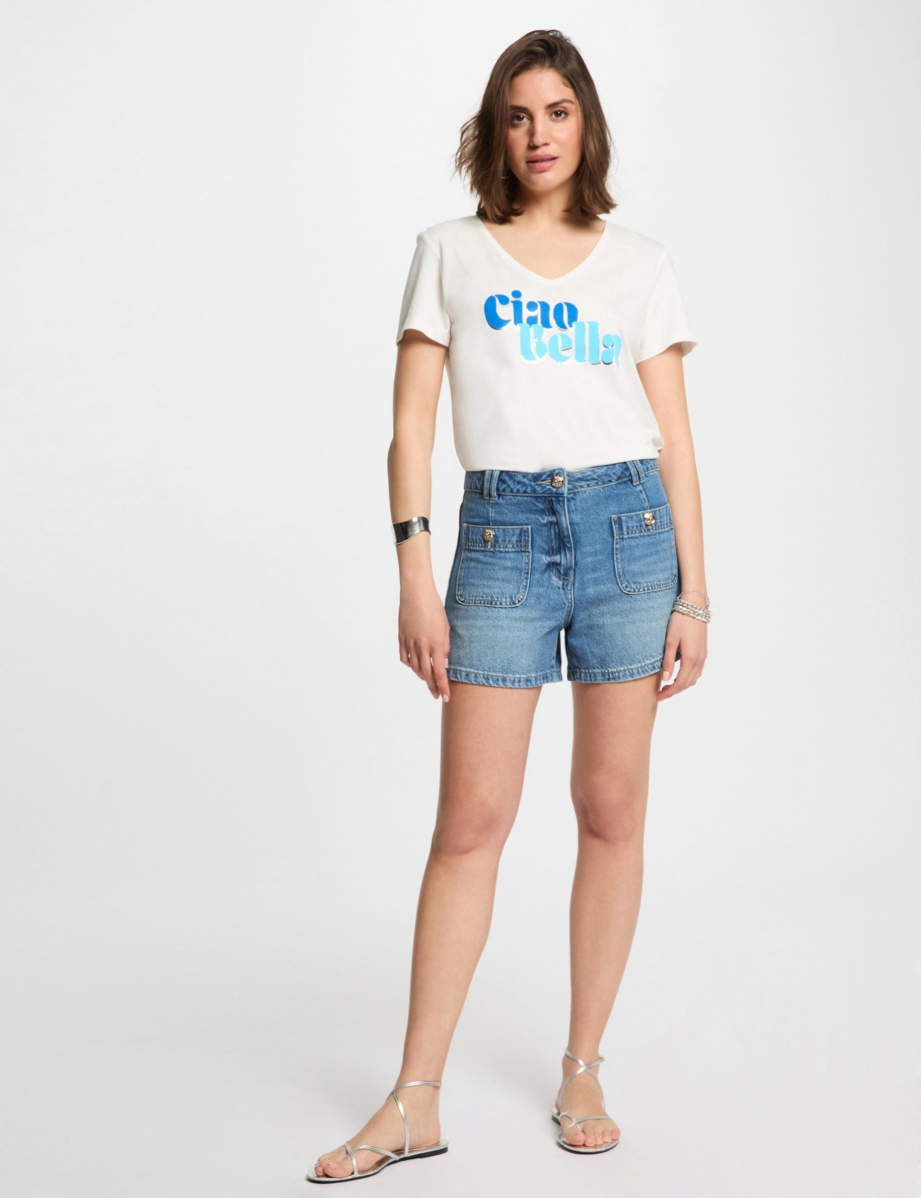 t shirt with message white women T-shirt with message white women