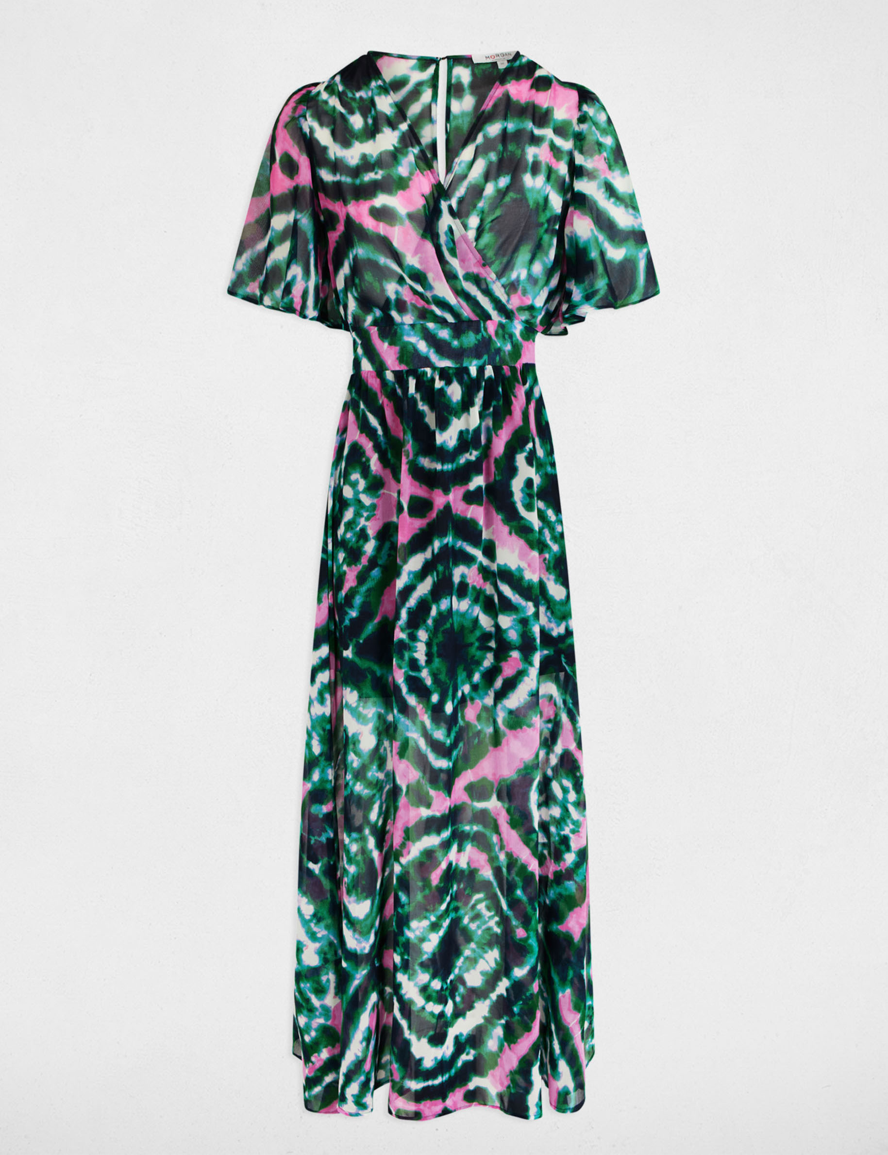 Printed loose maxi dress multicolored women