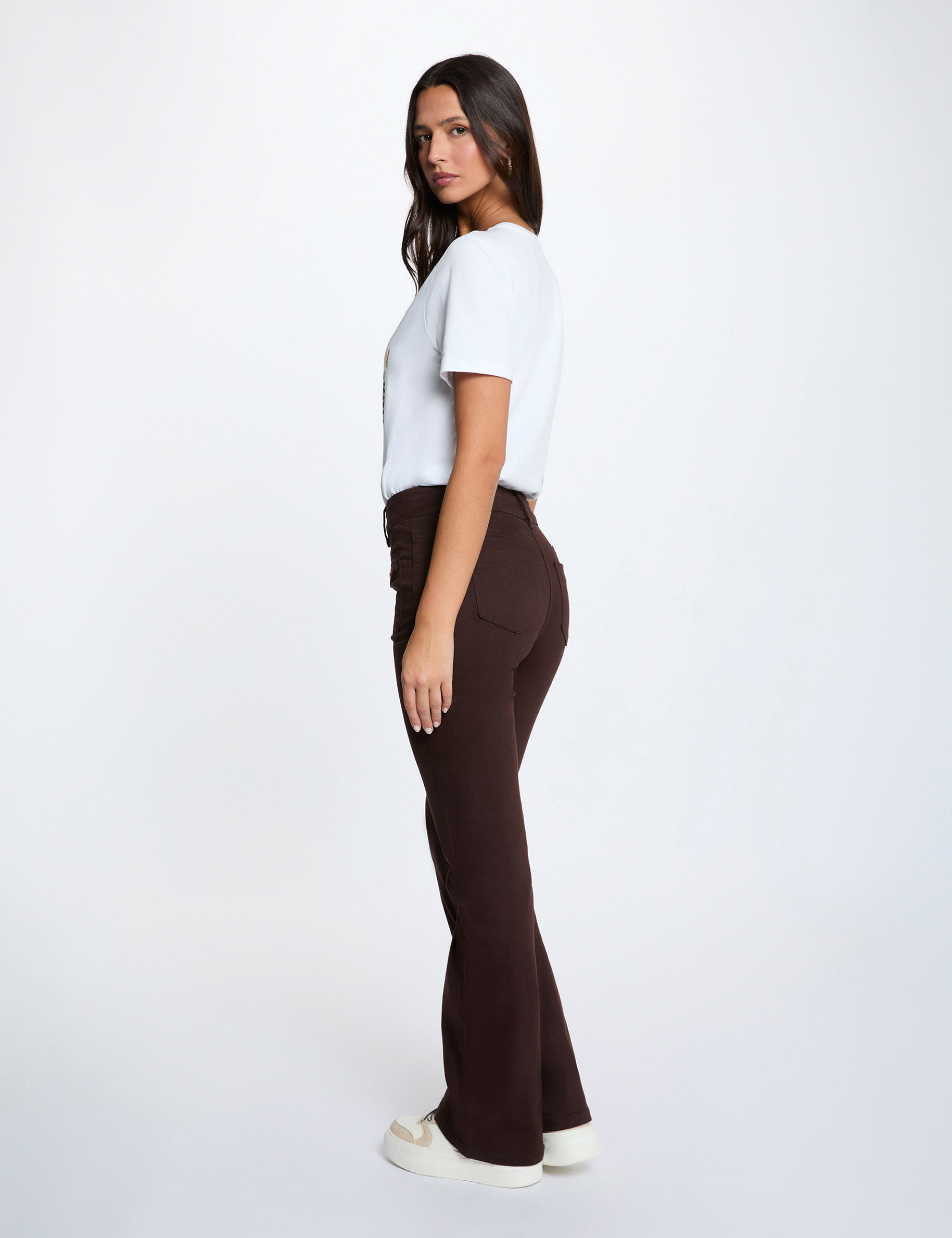 Round neck t-shirt white women