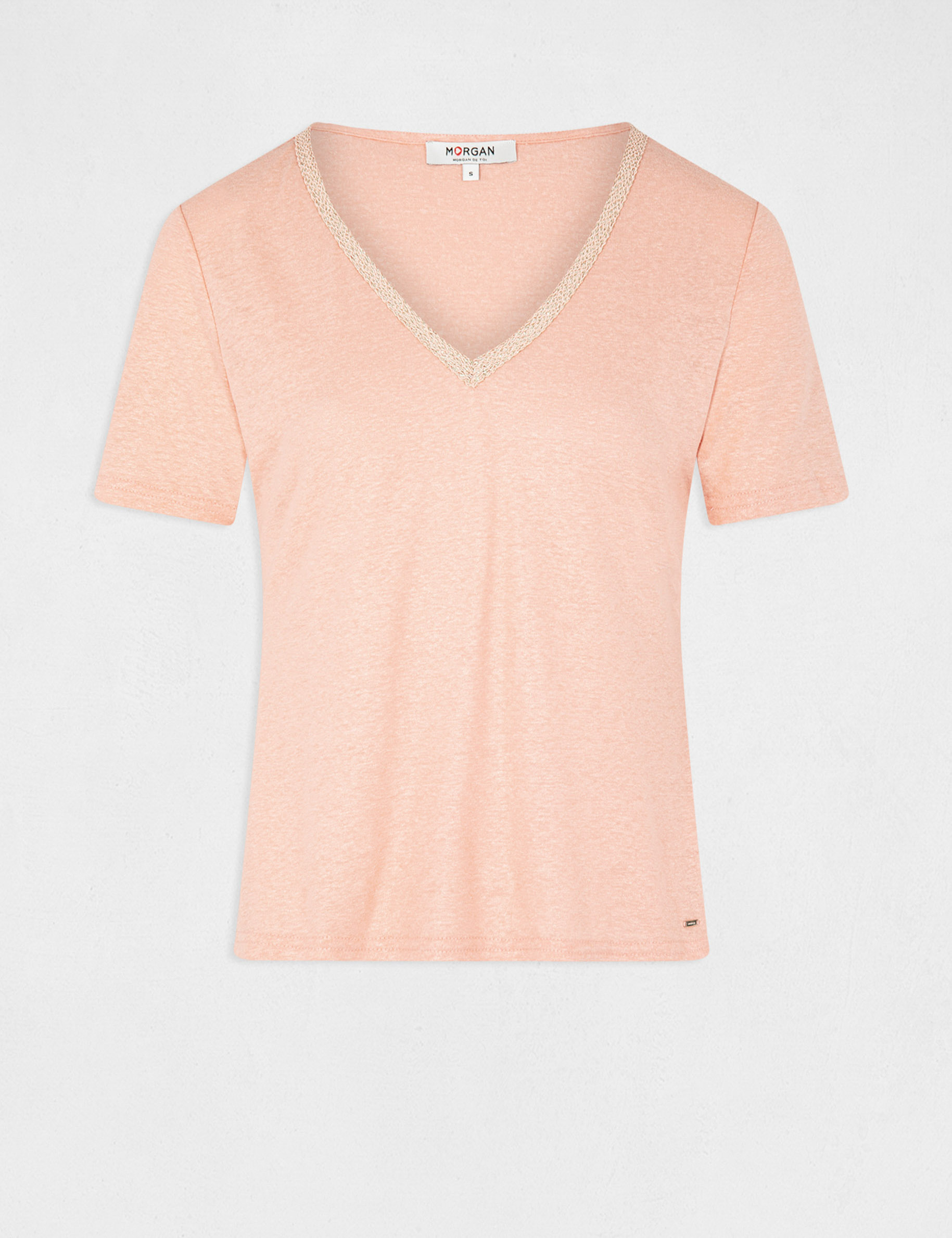 Short-sleeved t-shirt with V-neck ladies' Short-sleeved t-shirt with V-neck ladies'