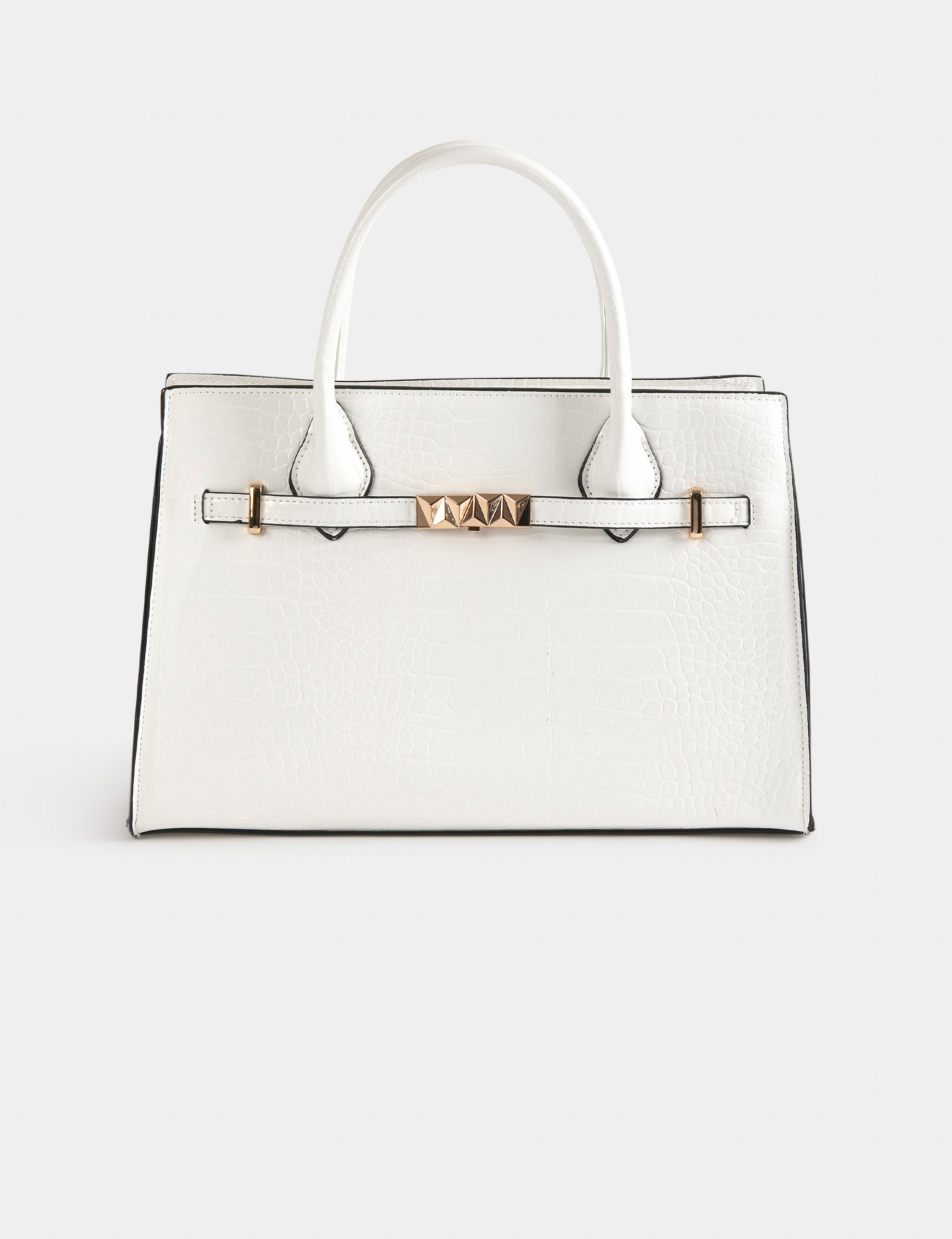 Bag with croc effect white ladies' Bag with croc effect white ladies'