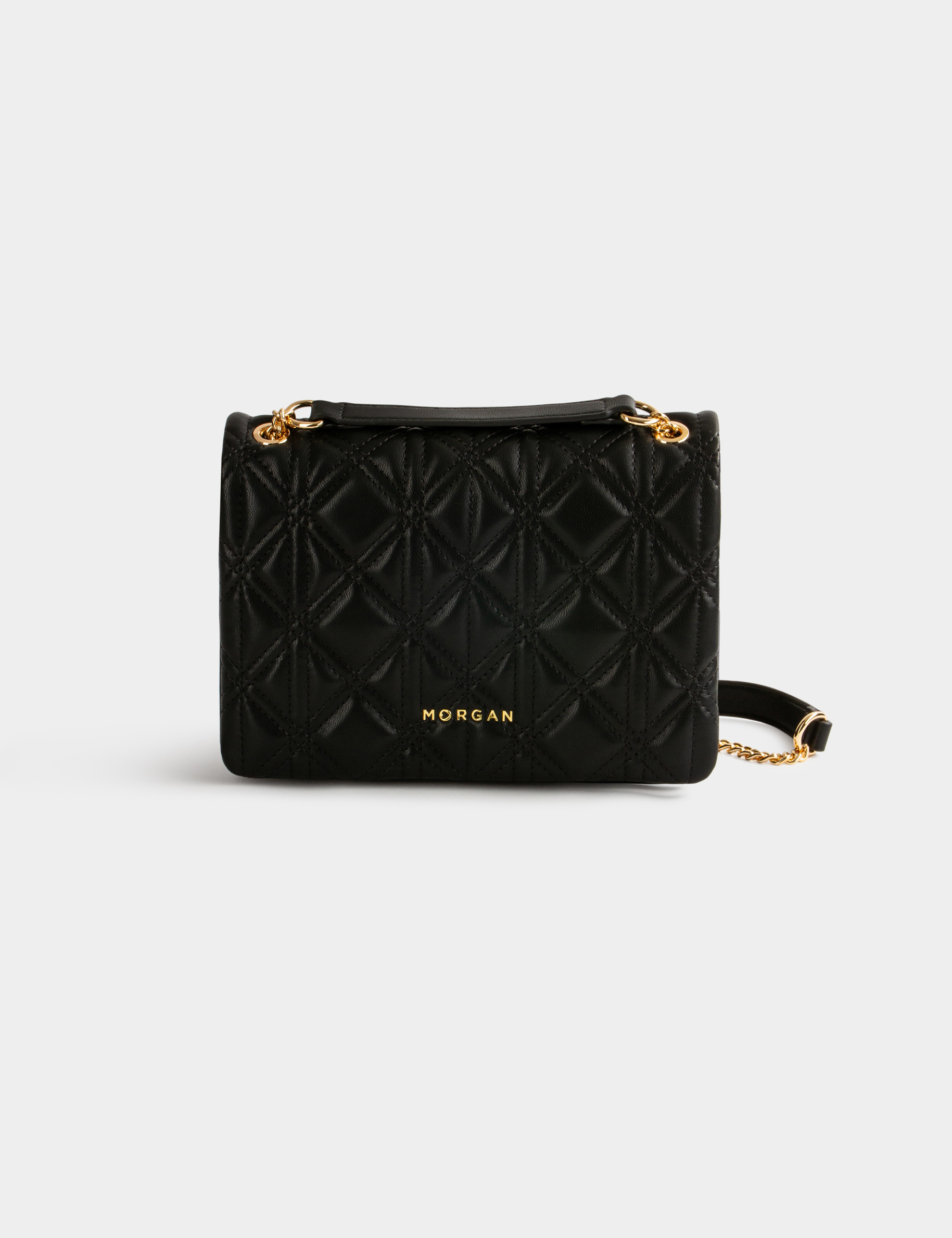 Clutch bag with quilted effect black ladies'