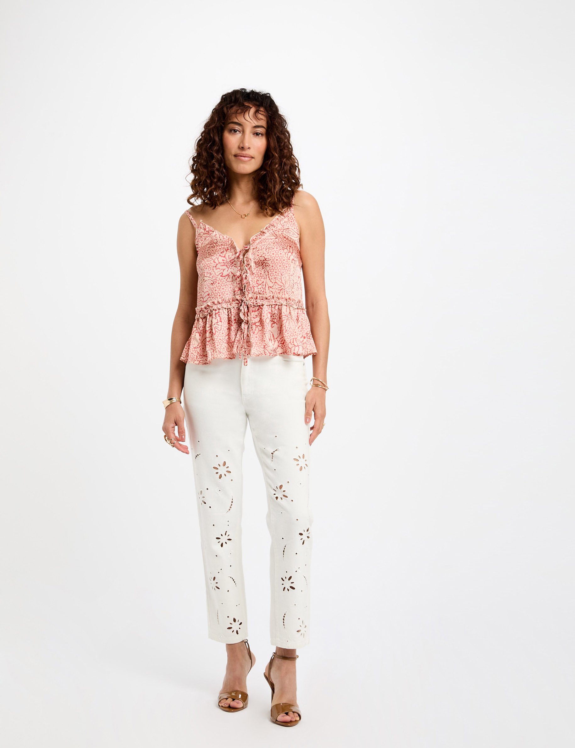 printed top with straps multicolor women Printed top with straps multicolor women