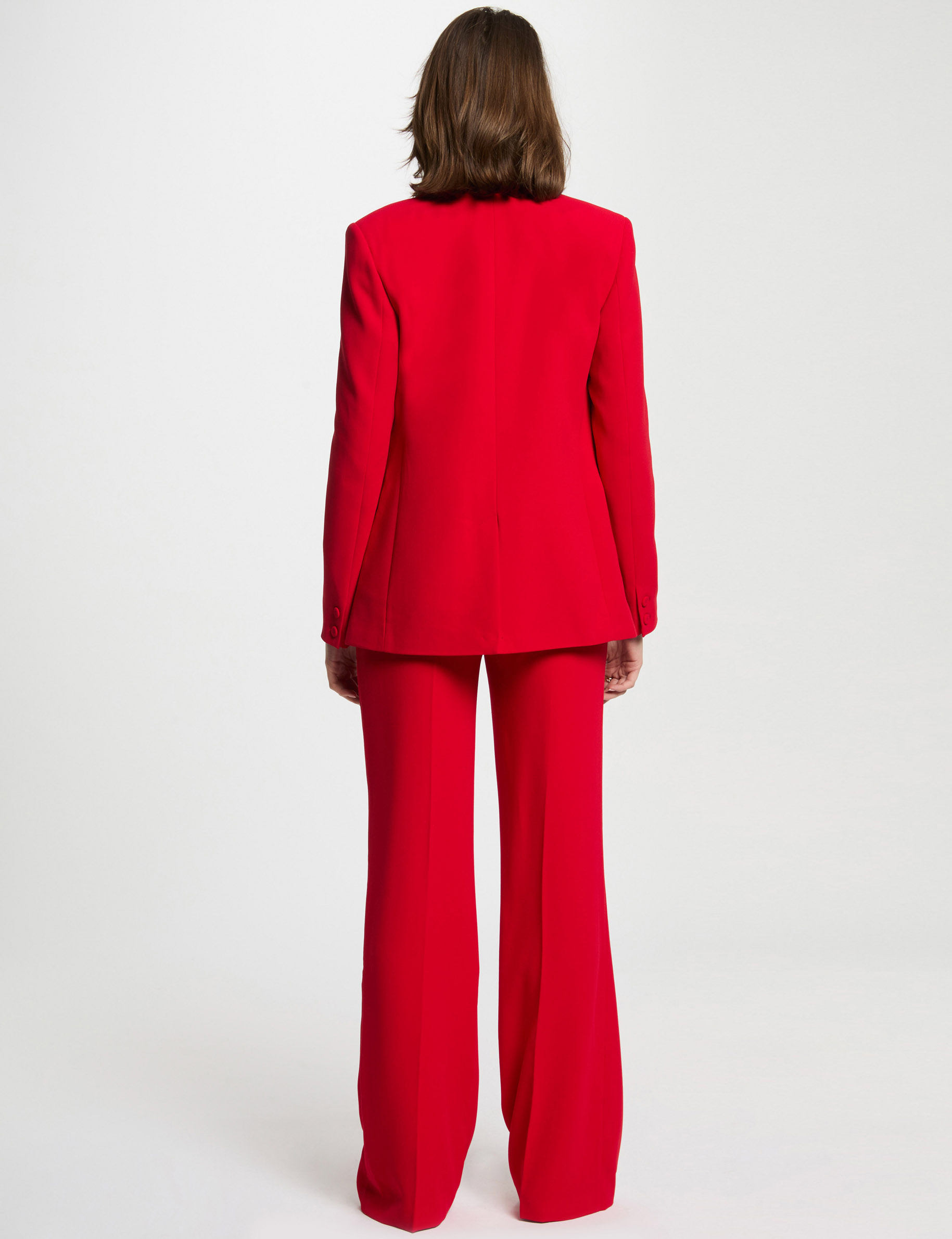 waisted buttoned blazer red women Waisted buttoned blazer red women