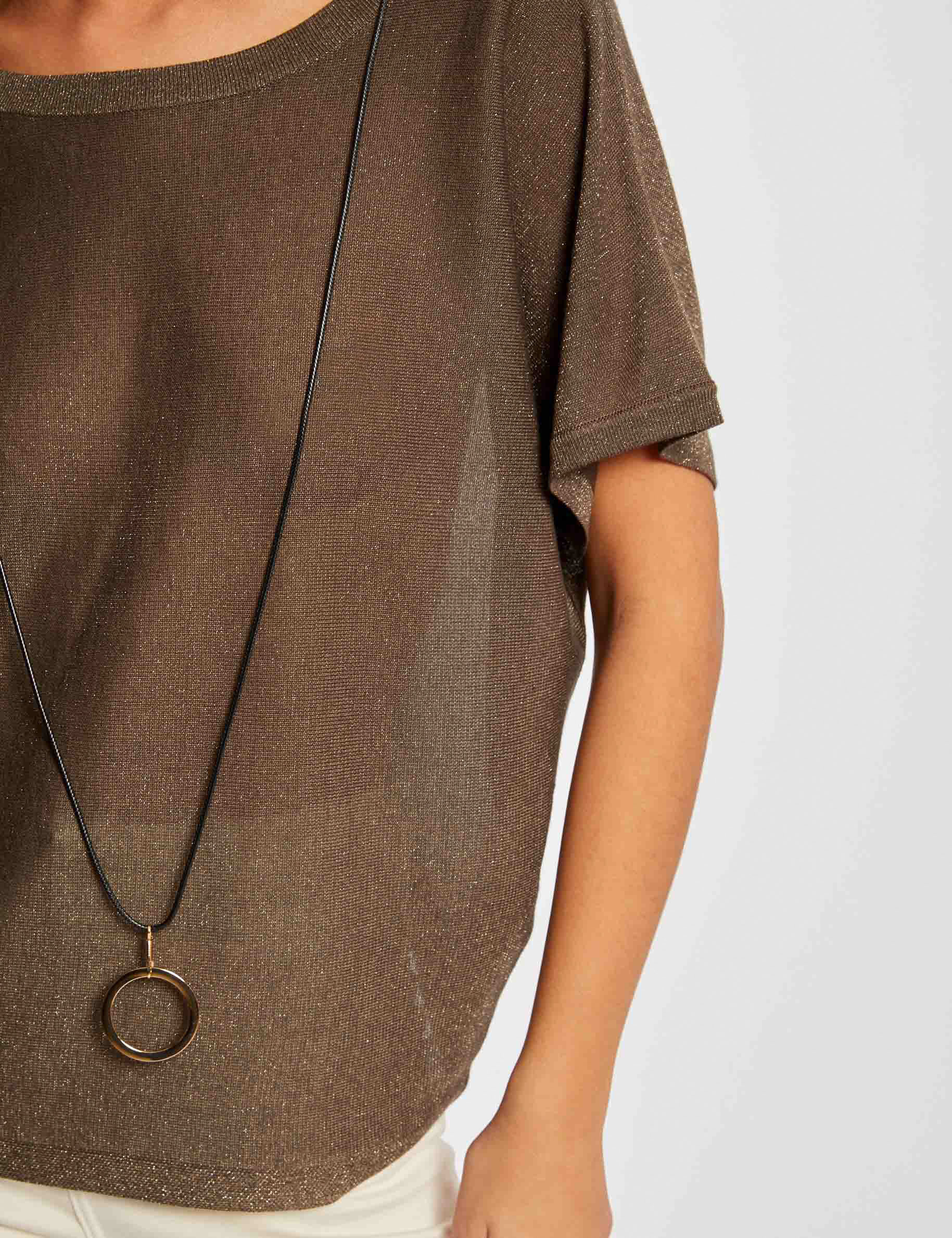 Short-sleeved jumper jewelled detail ladies' Short-sleeved jumper jewelled detail ladies'