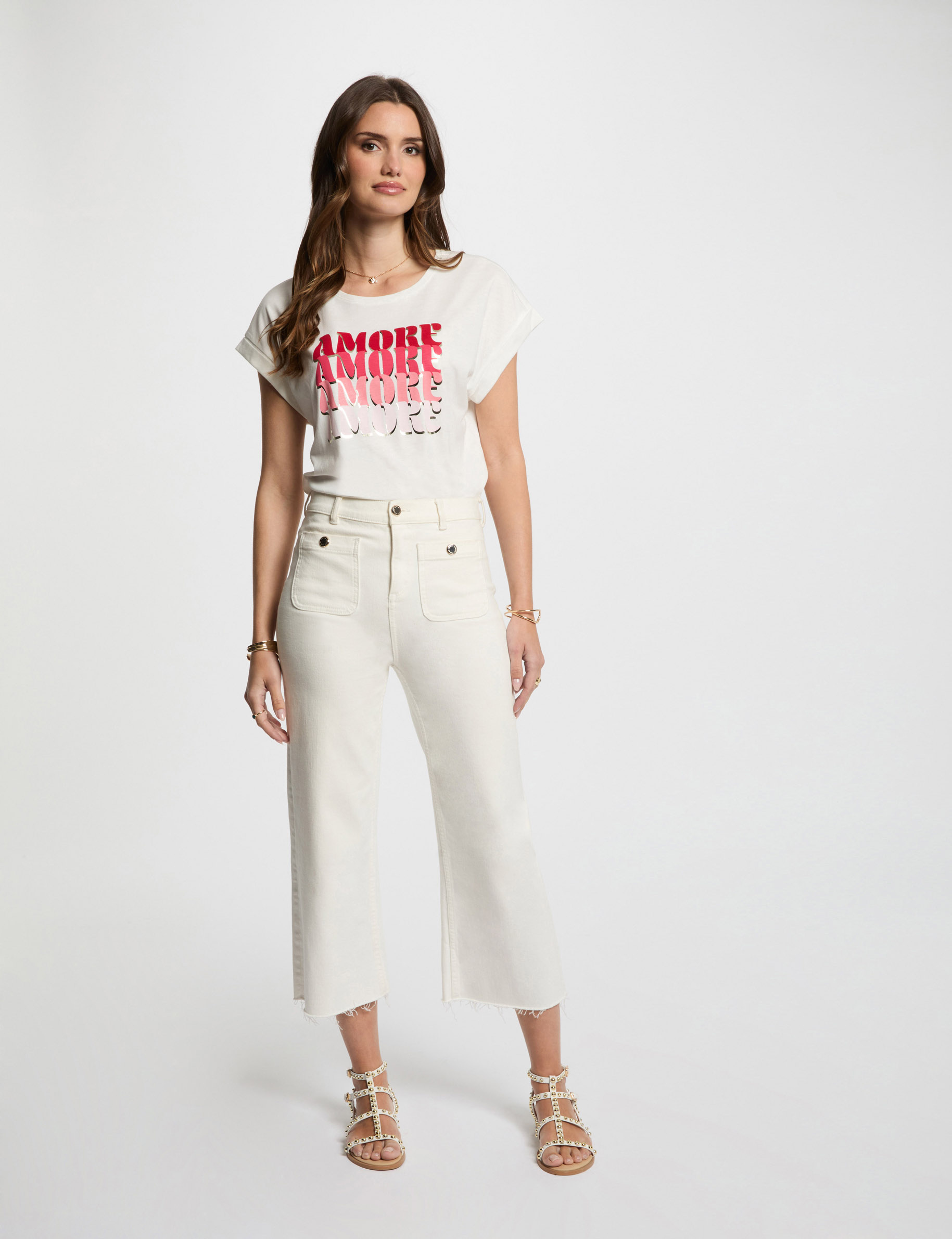 t shirt with message white women T-shirt with message white women