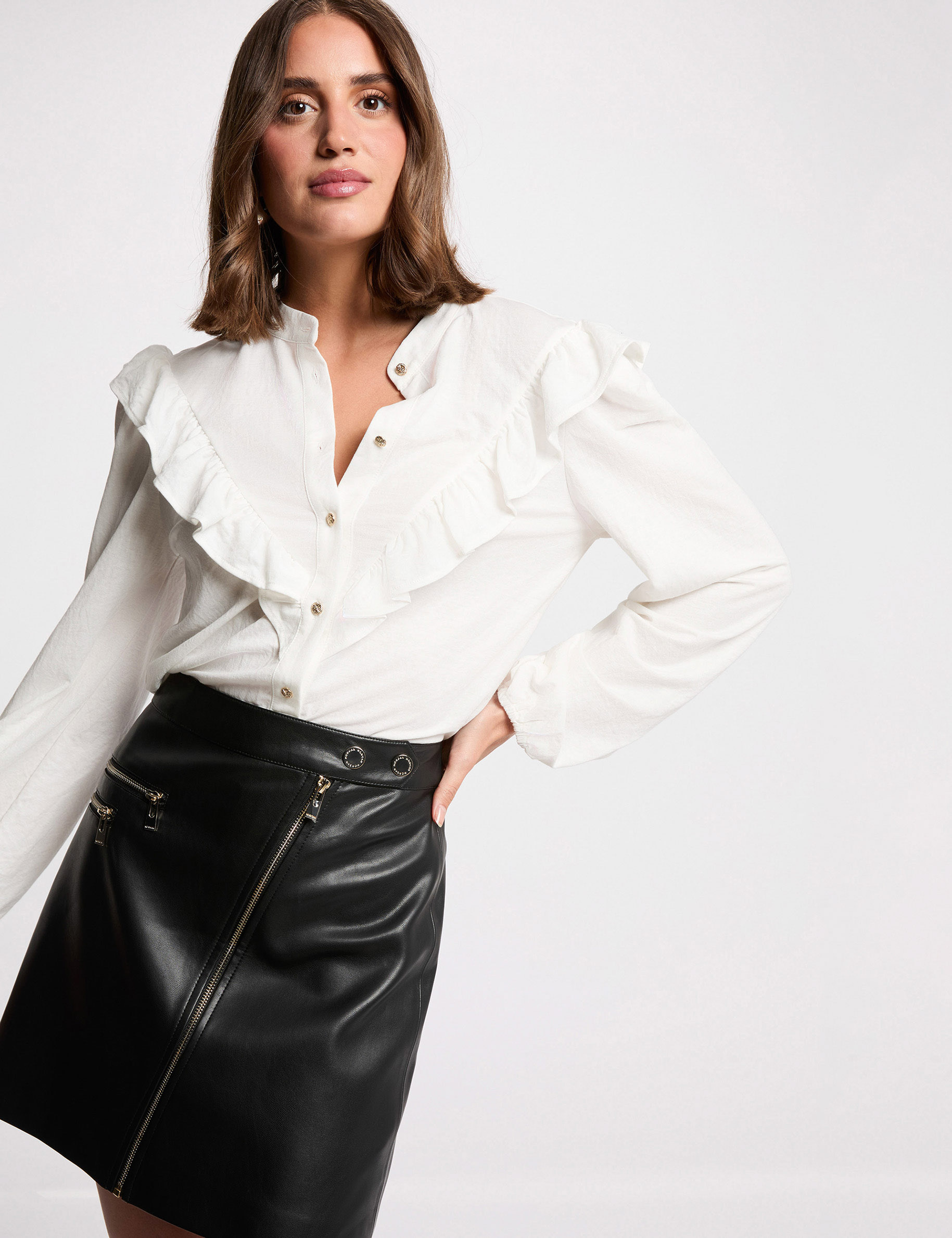 Fitted short skirt black women