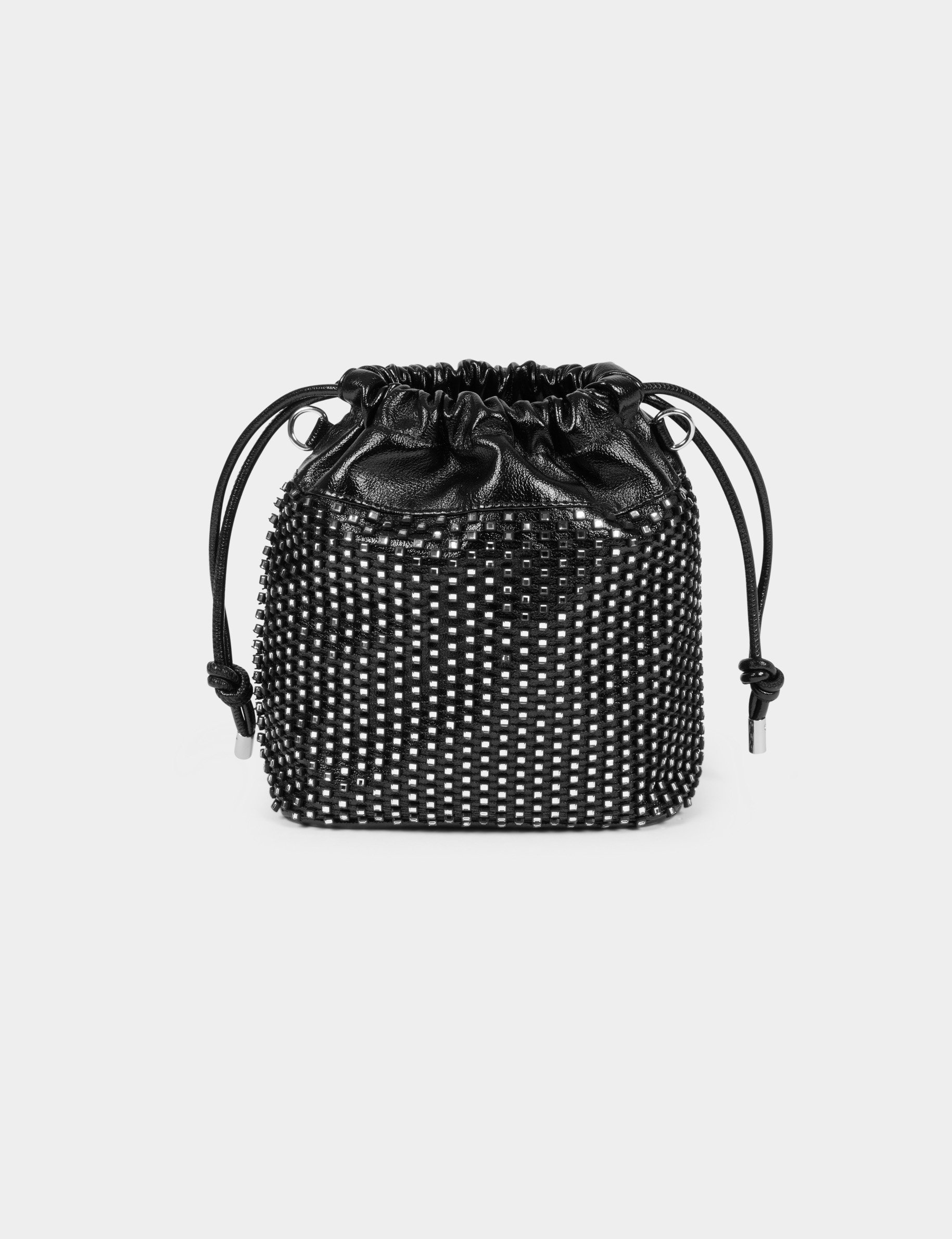 Sparkly bucket bag black women