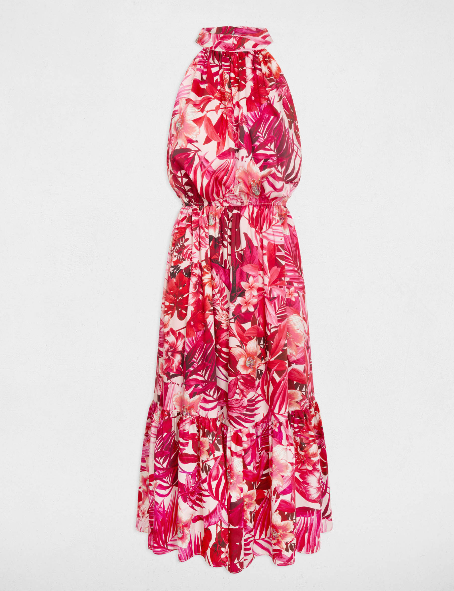satin dress with high neck multicolor women Satin dress with high neck multicolor women