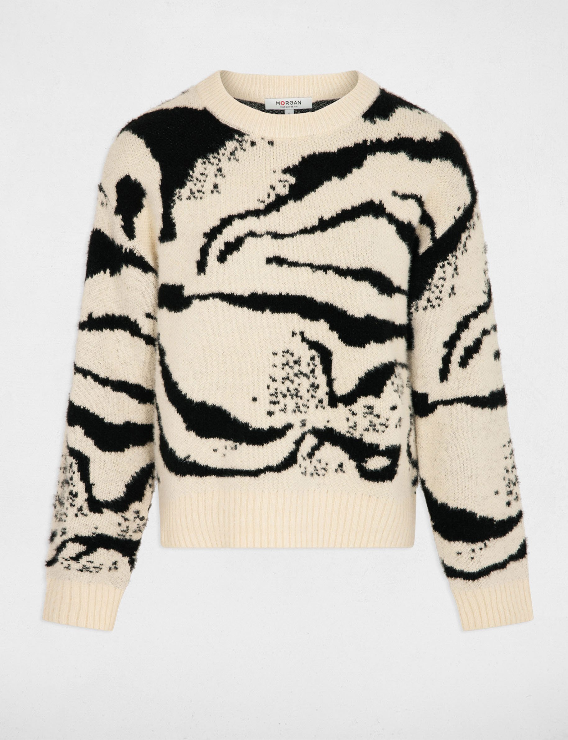 printed jumper round neck beige women Printed jumper round neck beige women