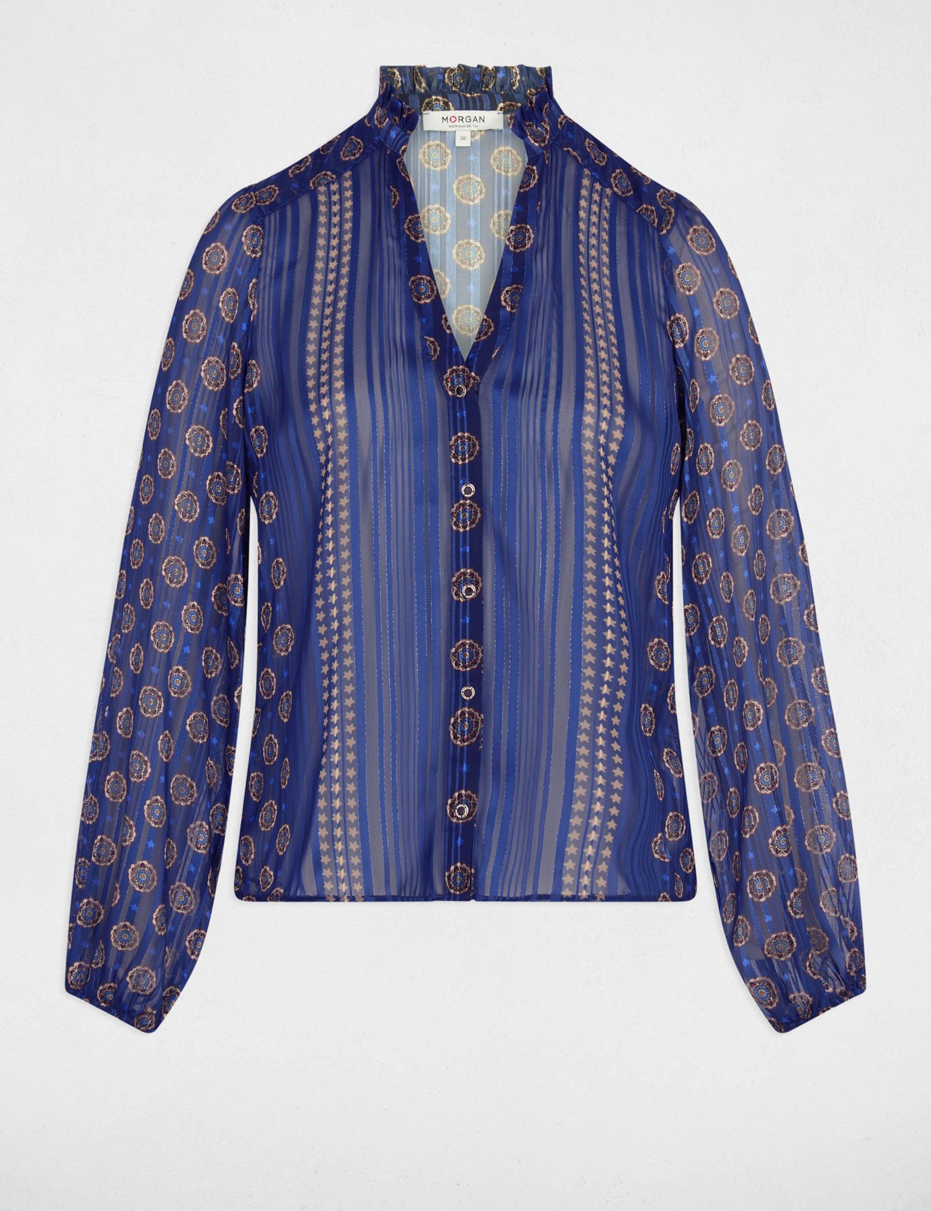 Flowy printed shirt multicolor women