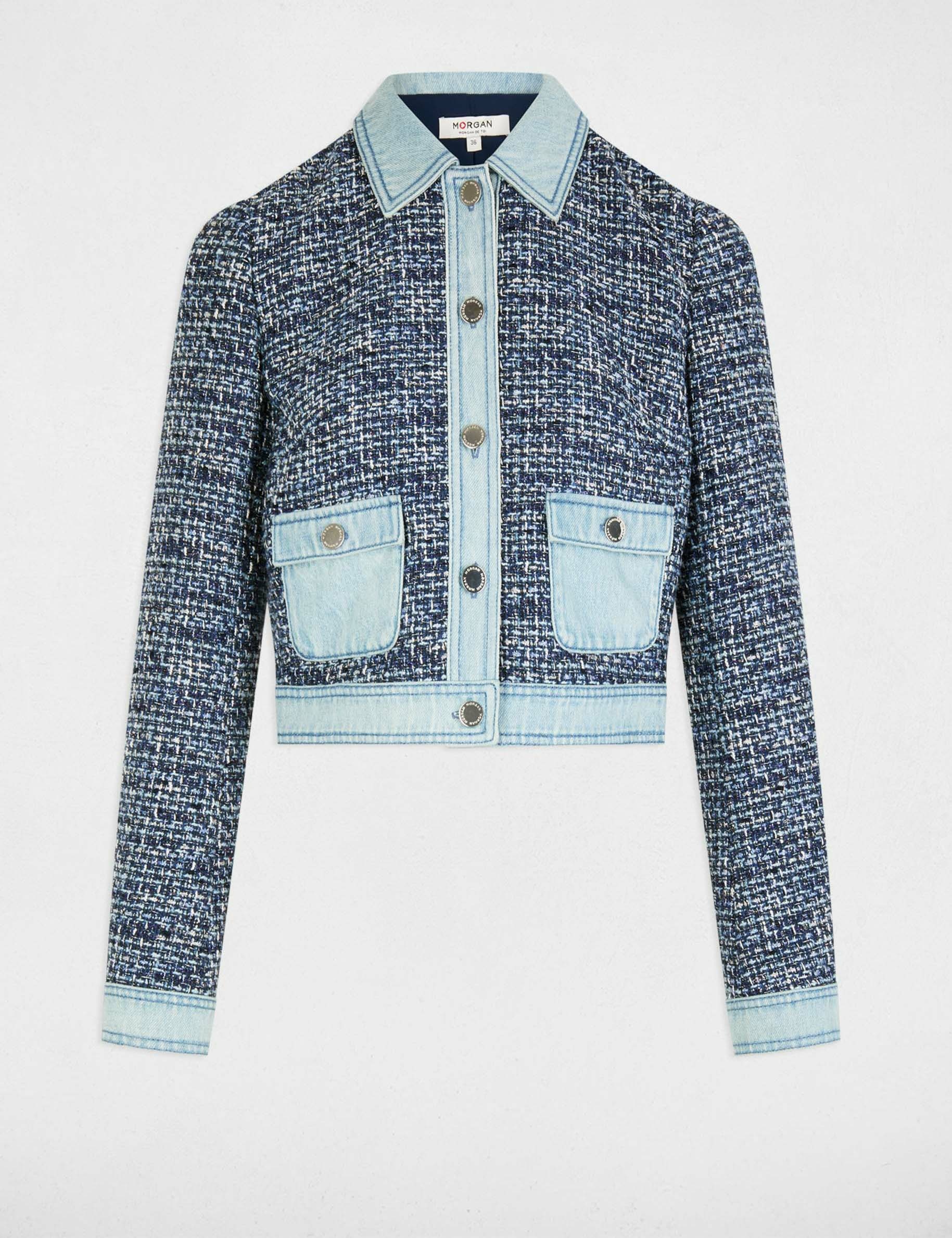 short tweed jacket multicolor women Short tweed jacket multicolor women