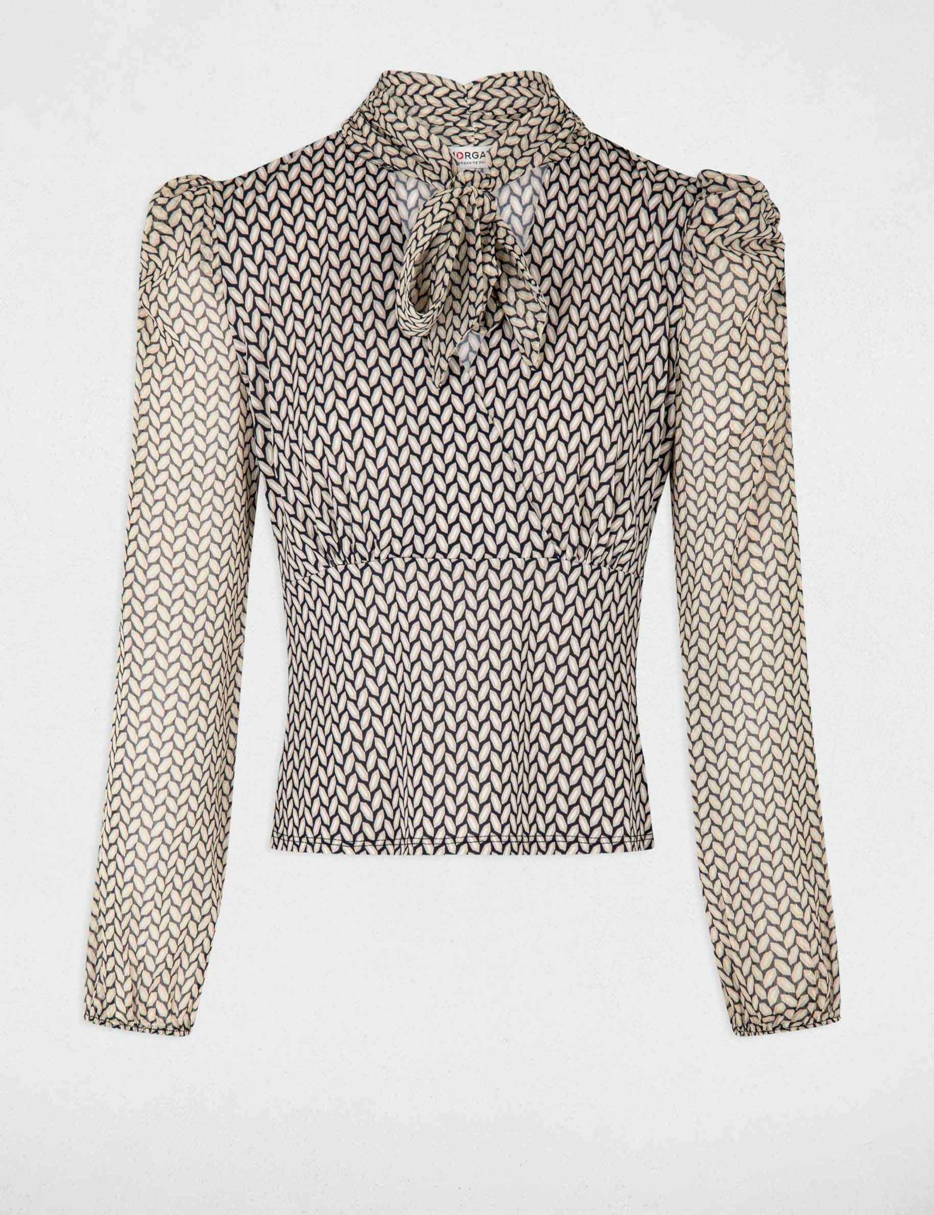 Long-sleeved printed t-shirt multico ladies'