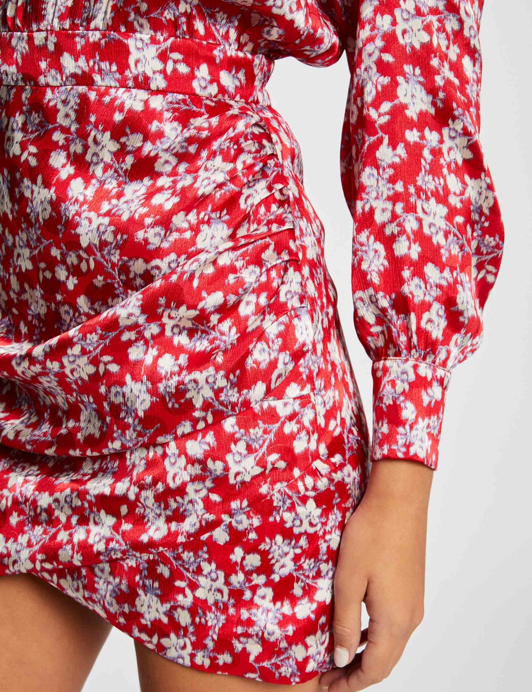 Draped waisted dress floral print multico ladies'