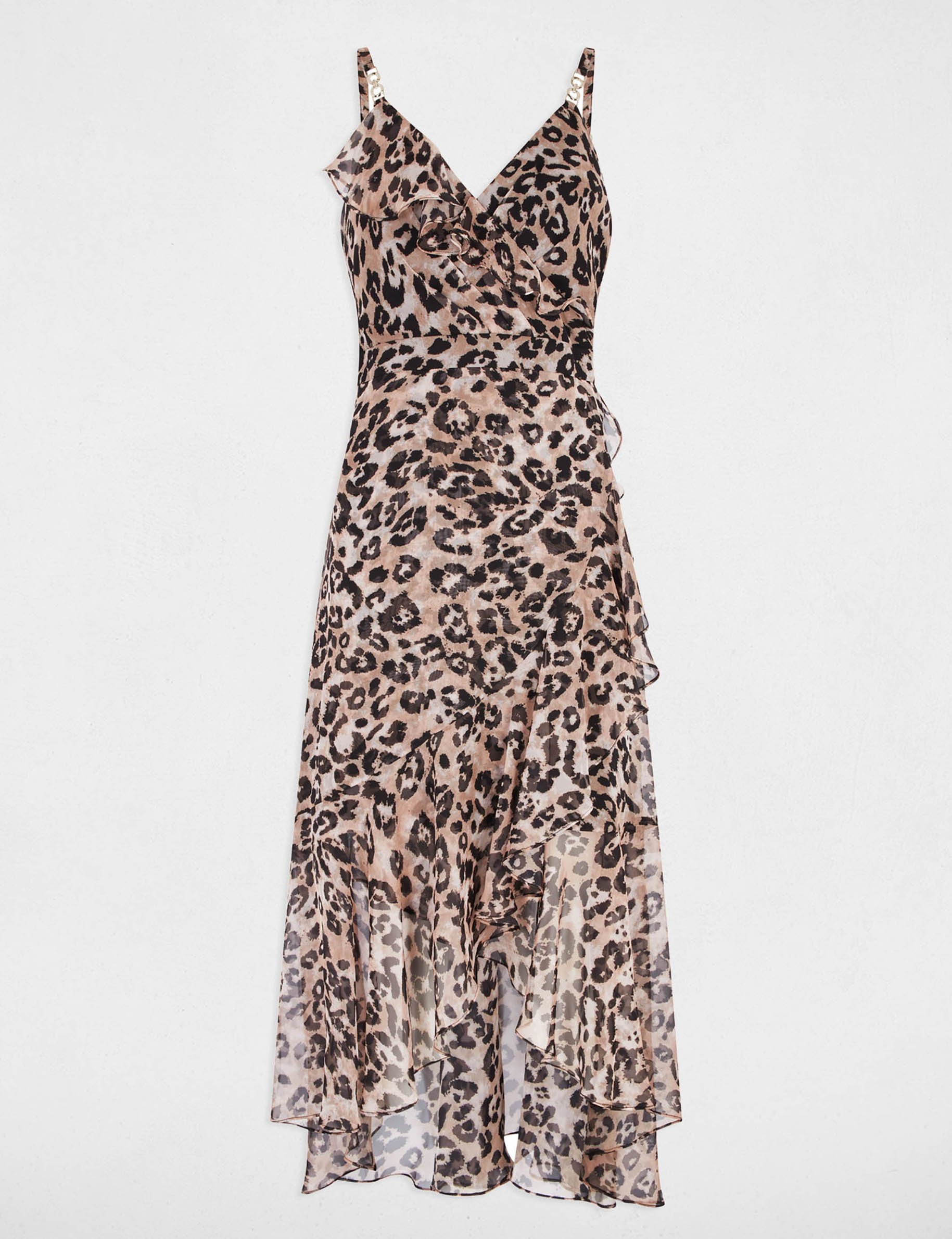 Printed fitted midi dress multicolor women