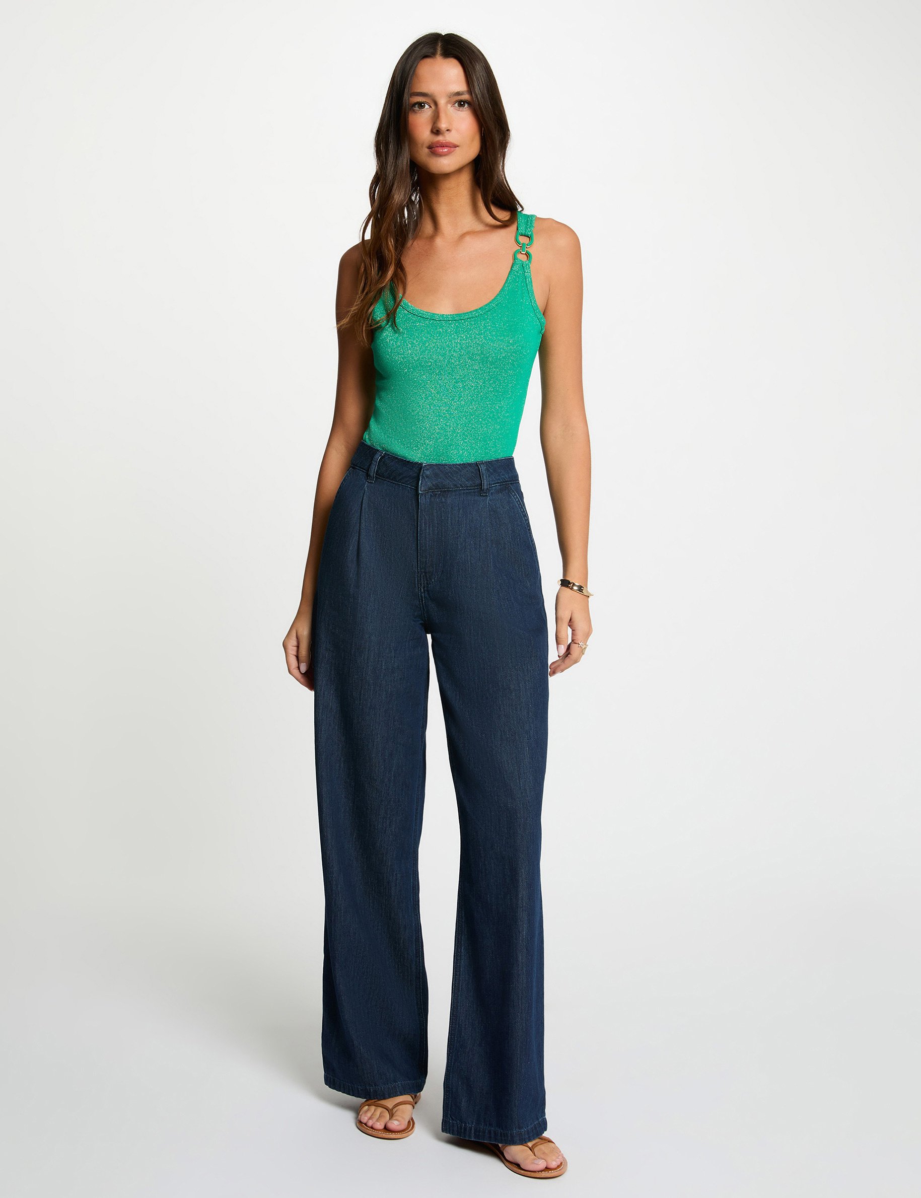 sleeveless vest top emerald green women Sleeveless vest top emerald green women