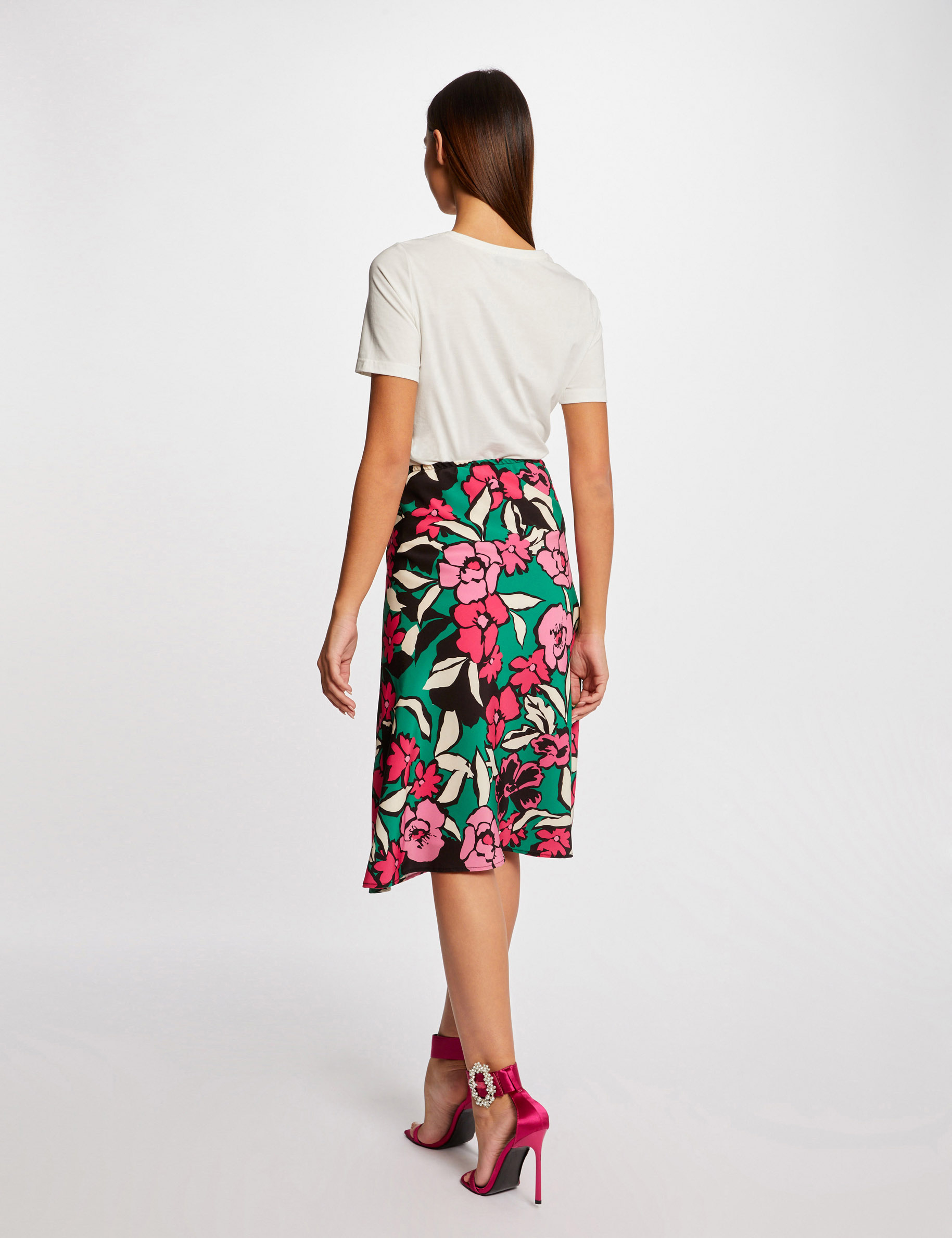 Short-sleeved t-shirt with lace ecru ladies'