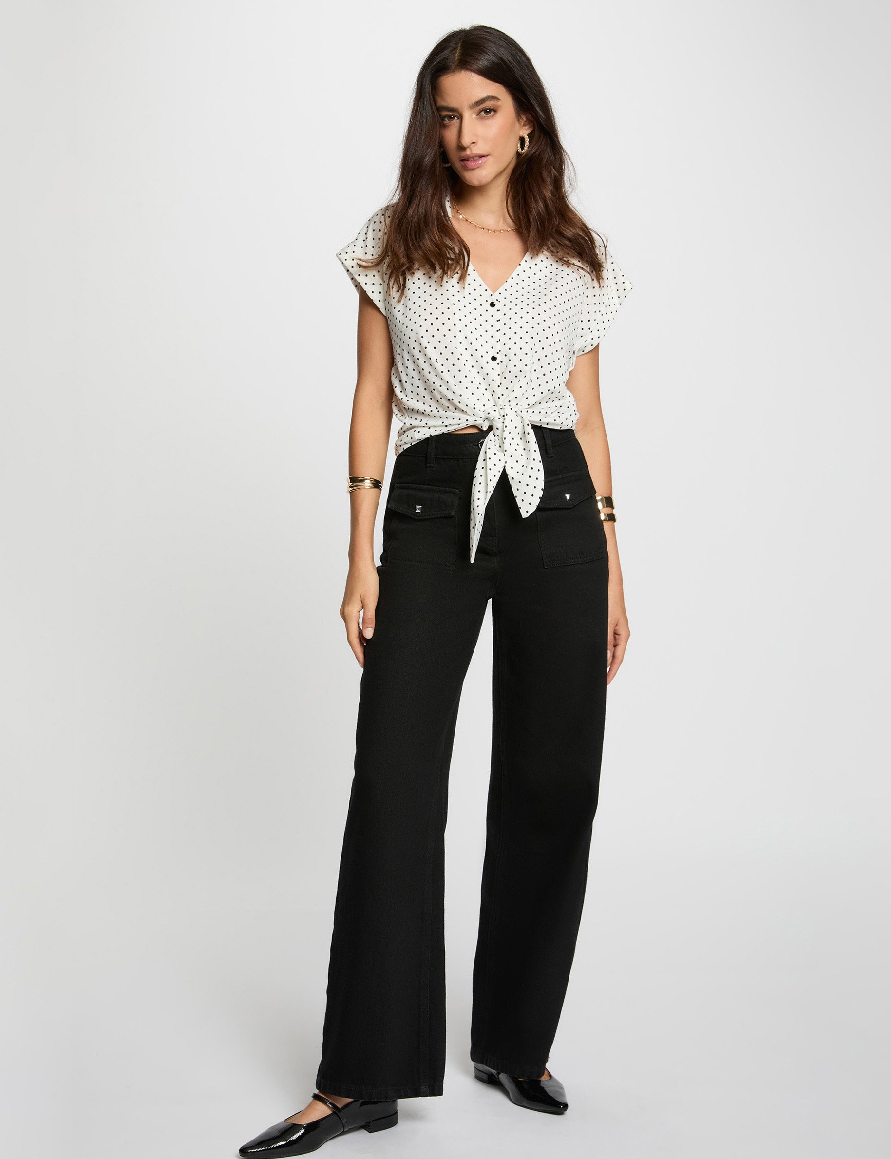cropped v neck shirt white women Cropped V-neck shirt white women