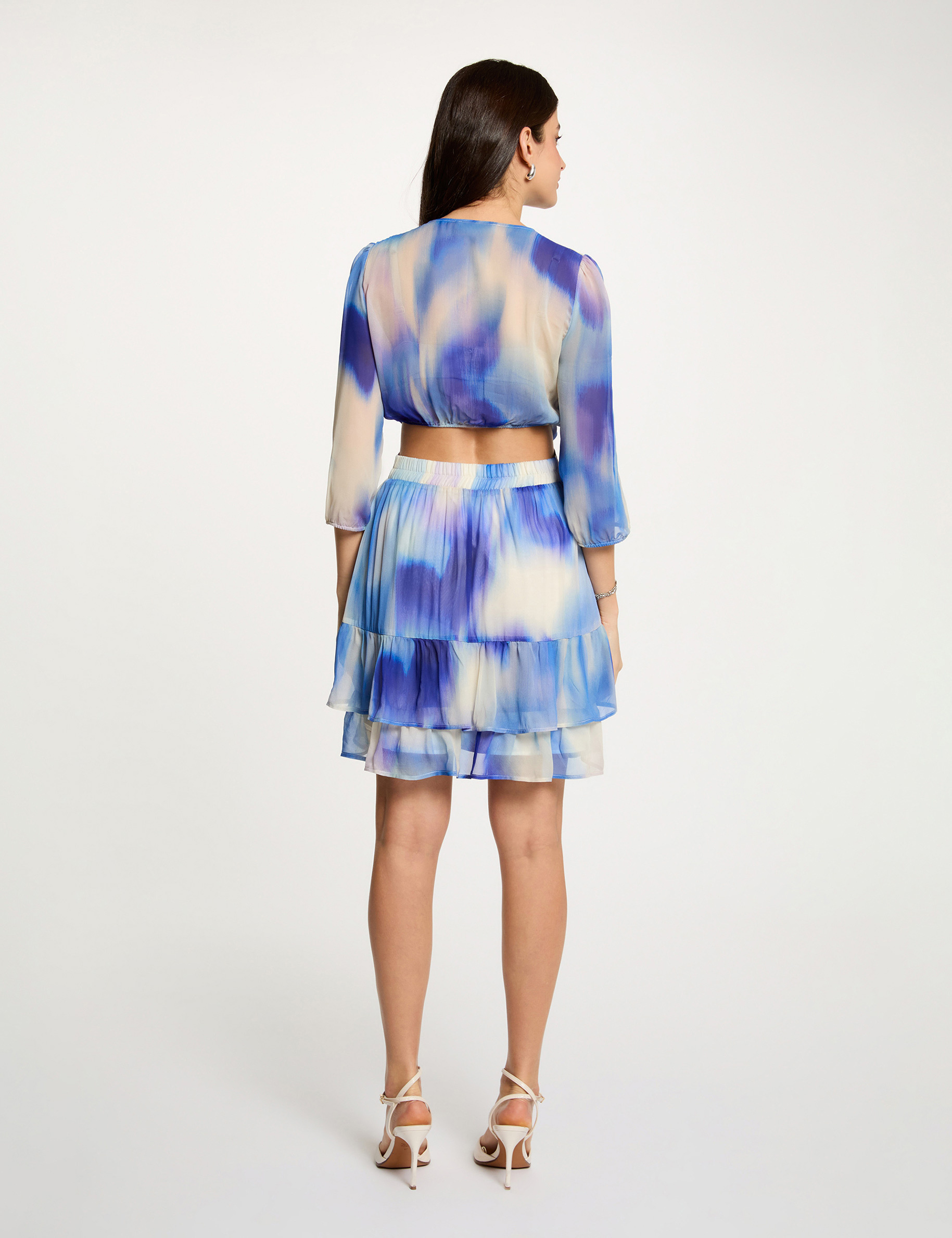 Fitted short dress multicolor women