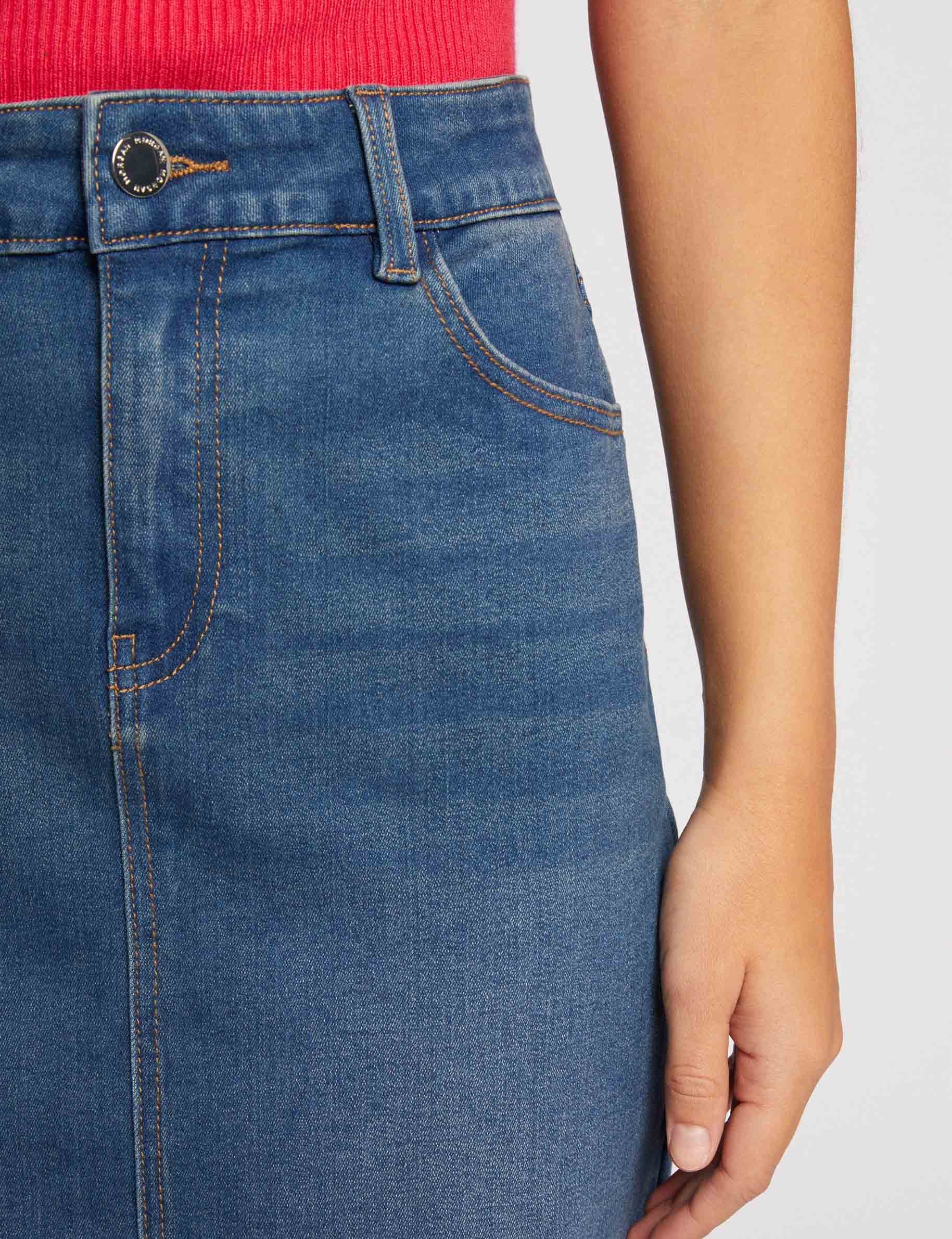 Short denim skirt stone denim women