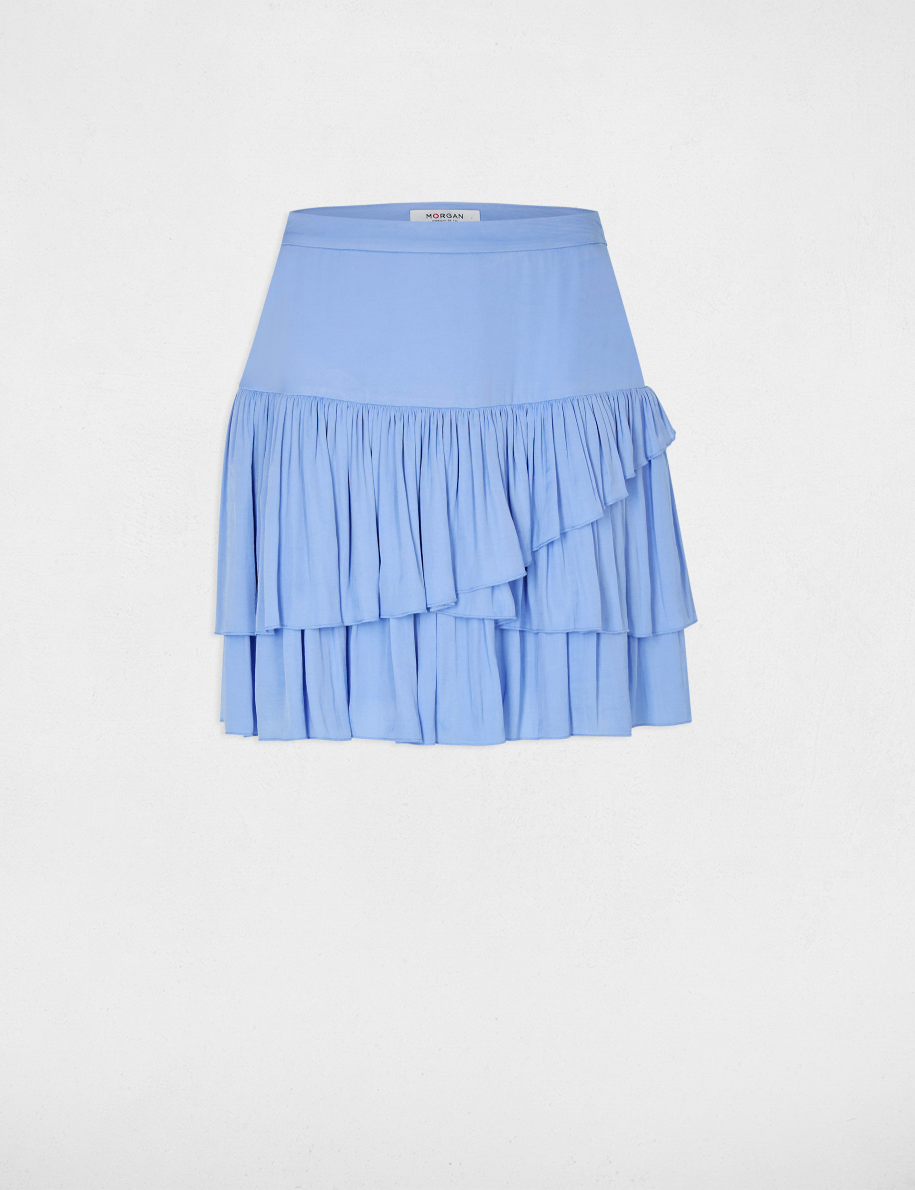 Fitted short skirt blue women