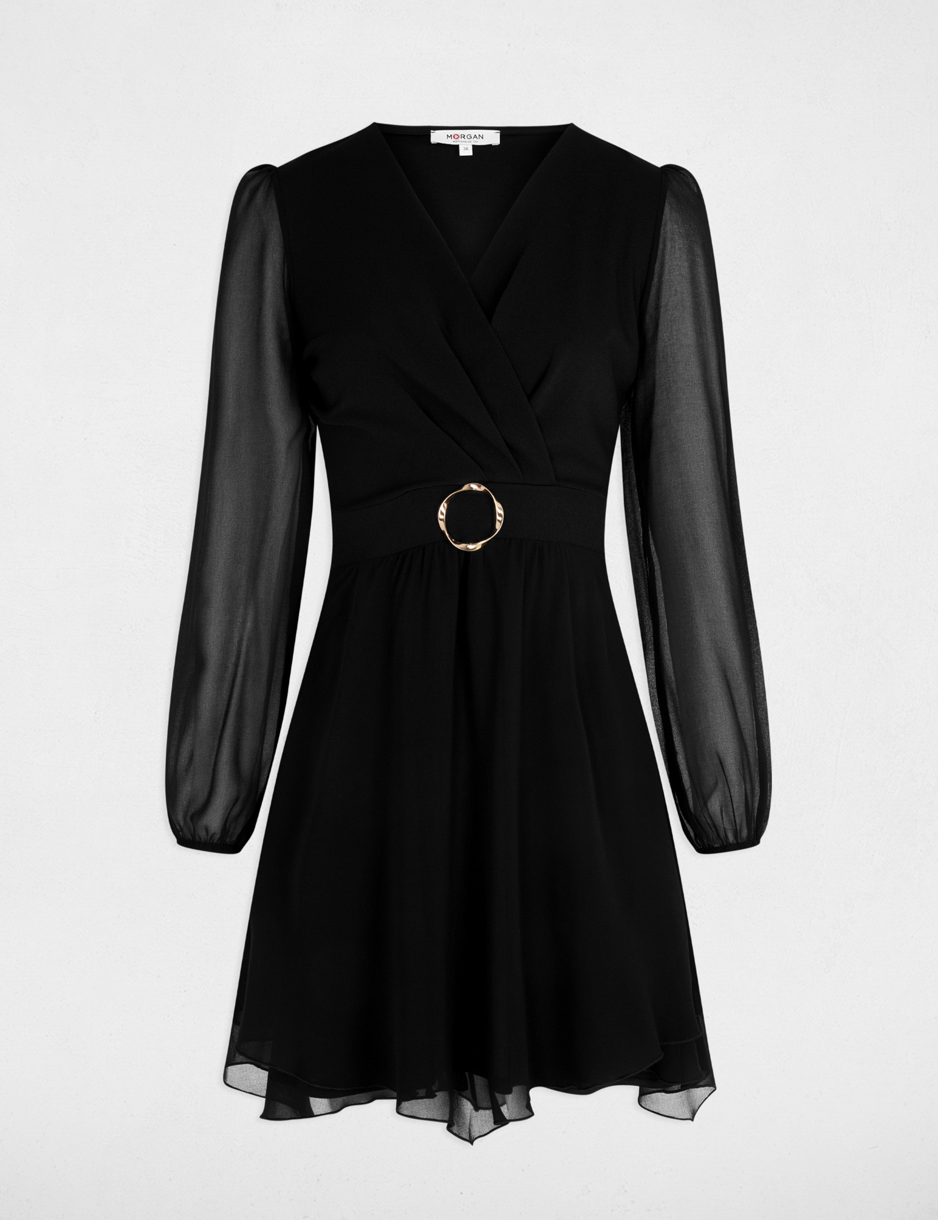 Short wrap dress black women