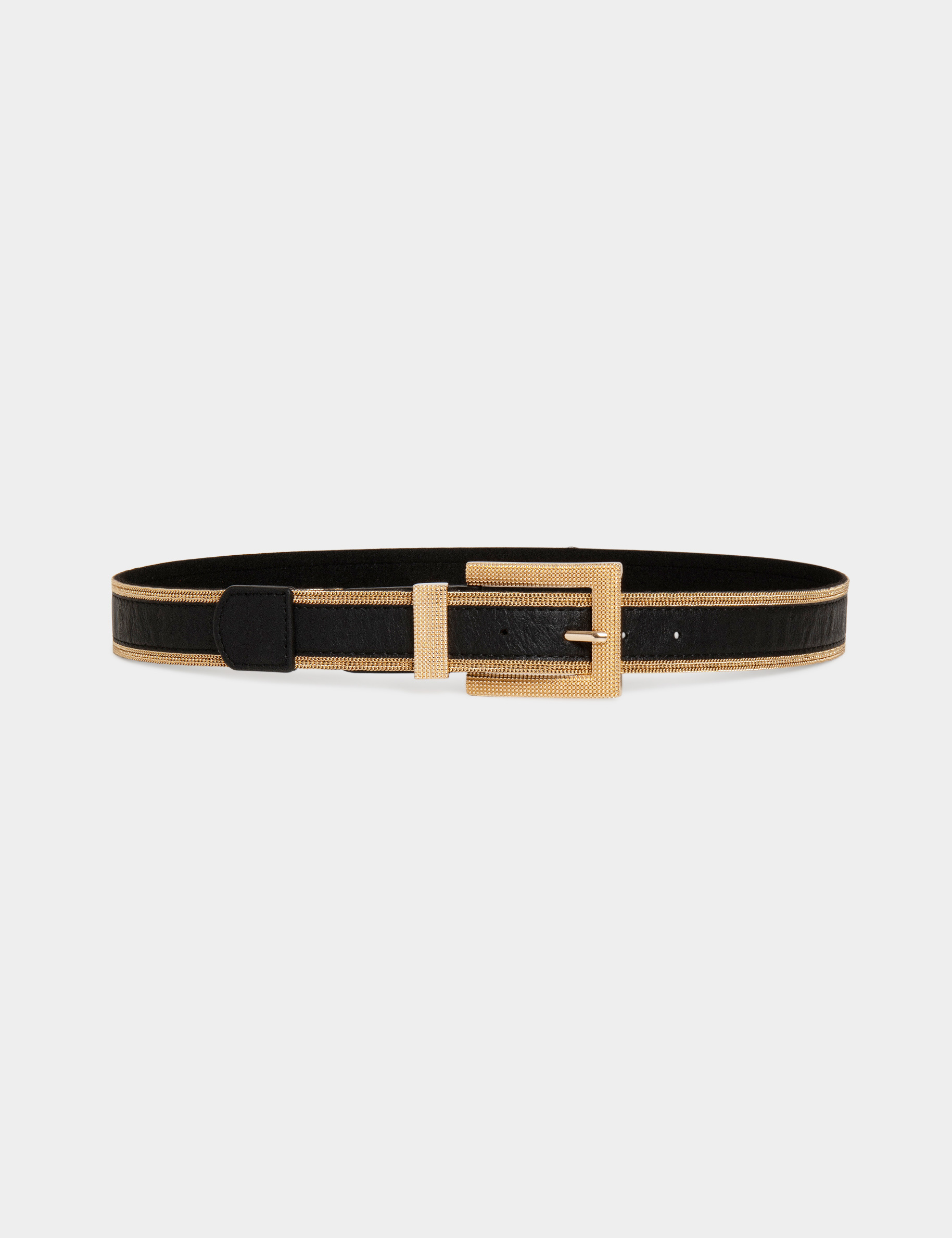 Belt with chain details black ladies Morgan