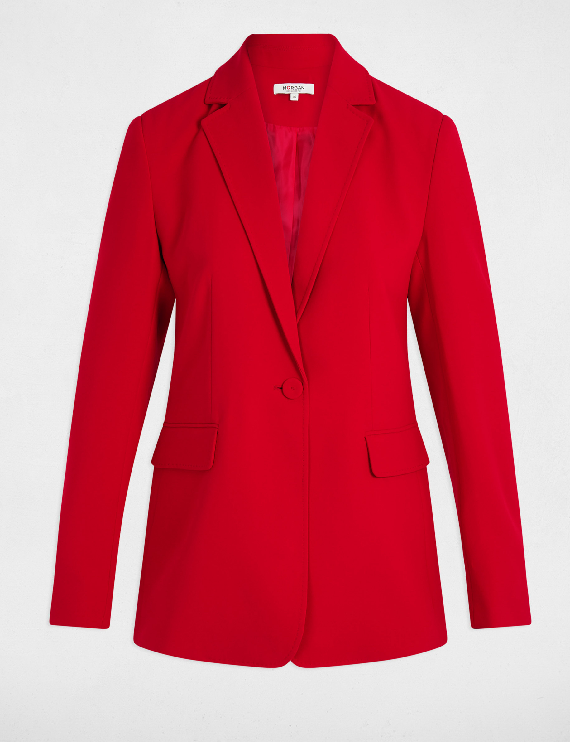 waisted buttoned blazer red women Waisted buttoned blazer red women
