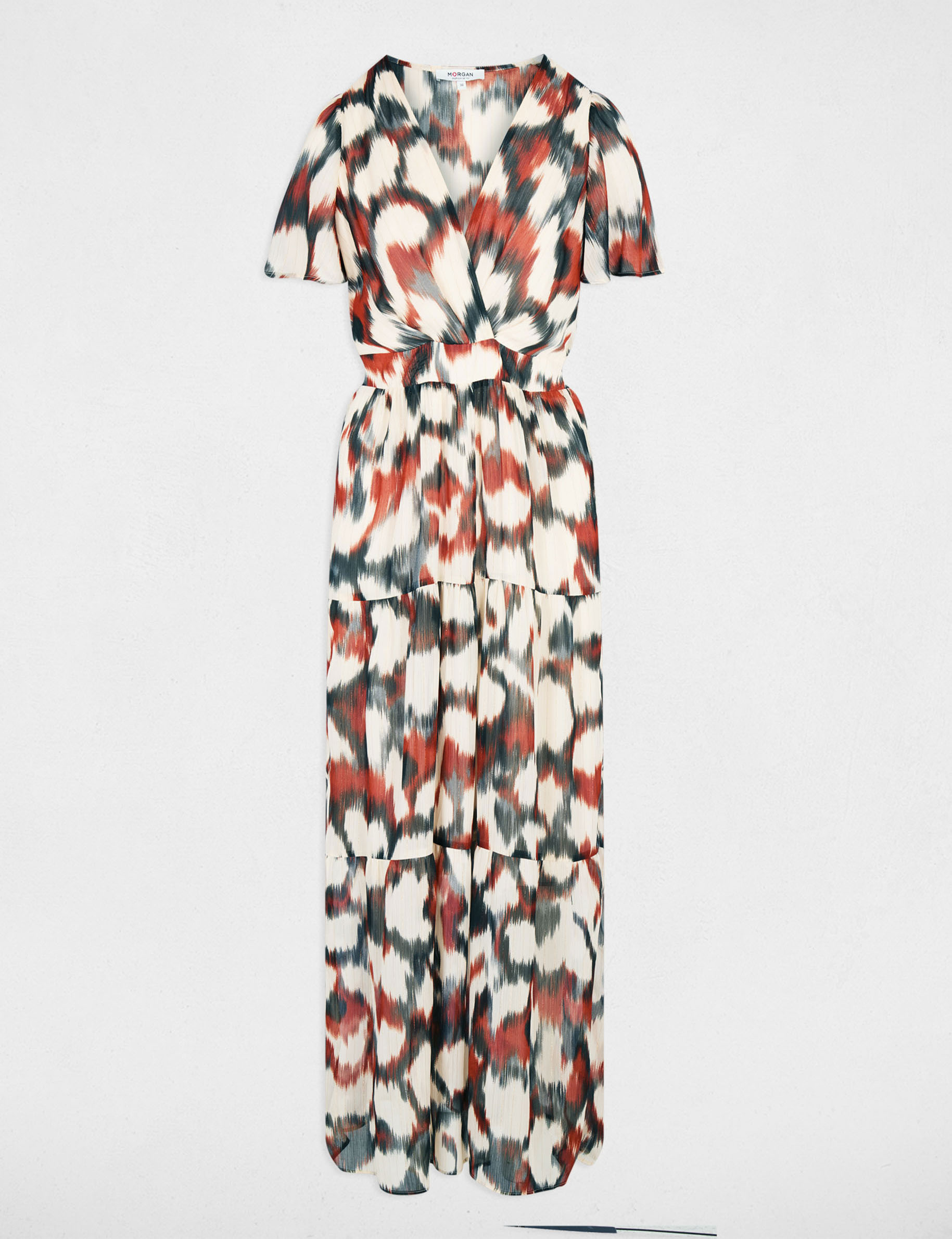 Long wrap dress multicolor women