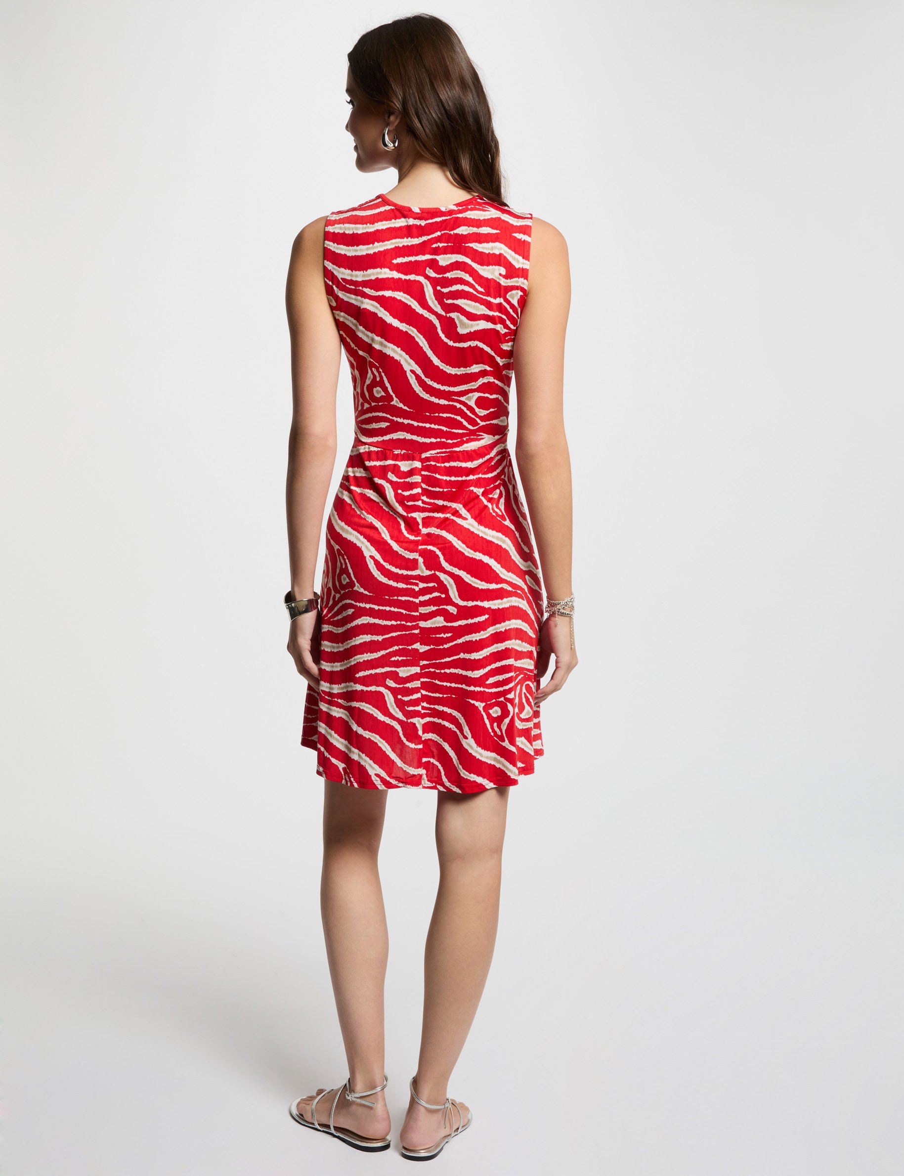 printed fitted mini dress multicolor women Printed fitted mini dress multicolor women