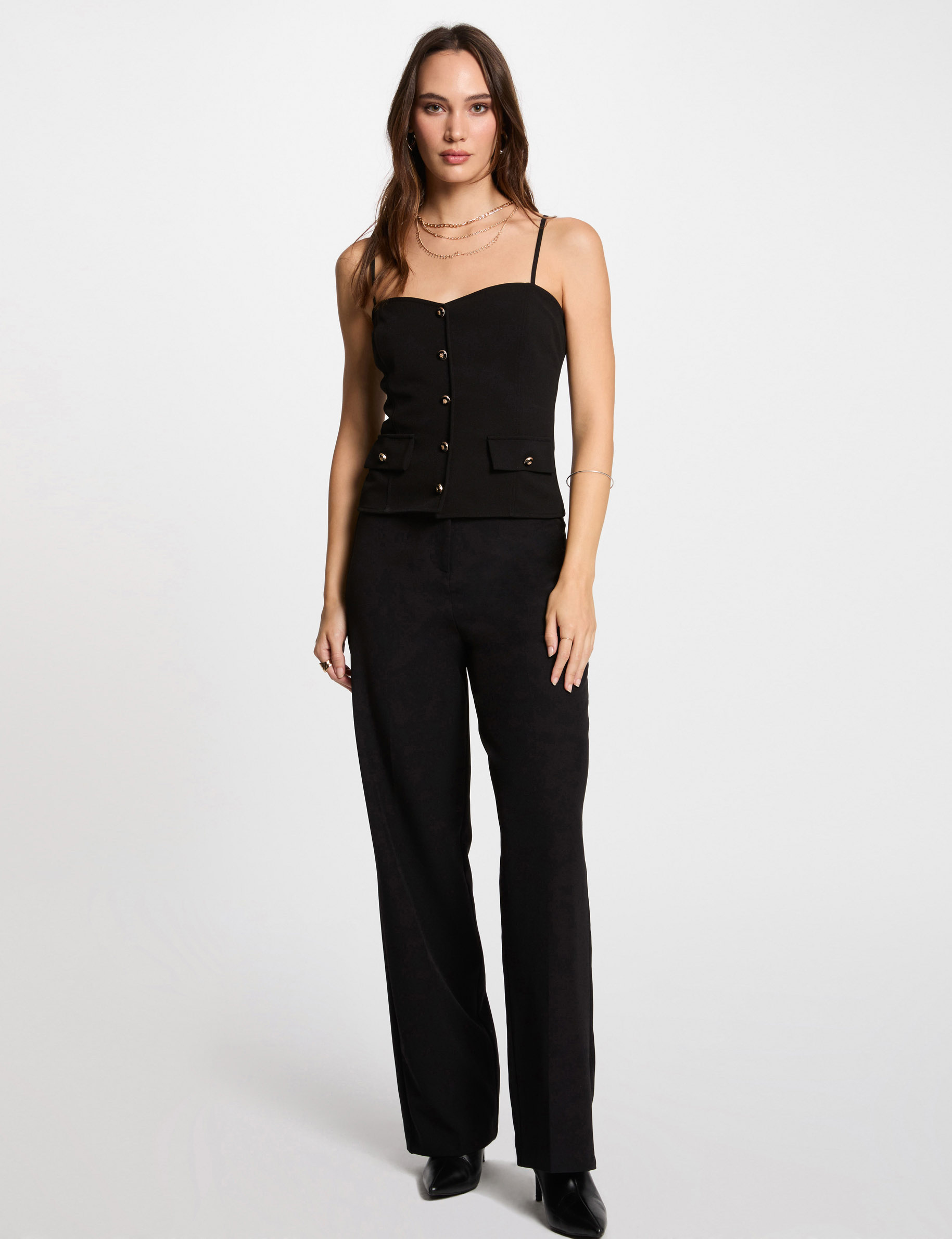 top thin straps black women Top thin straps black women