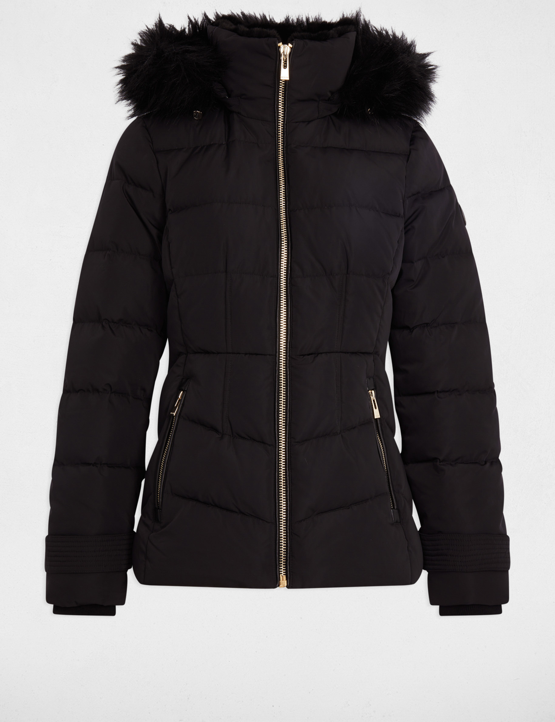 doudoune courte ajustee noir femme Doudoune courte ajustée noir femme