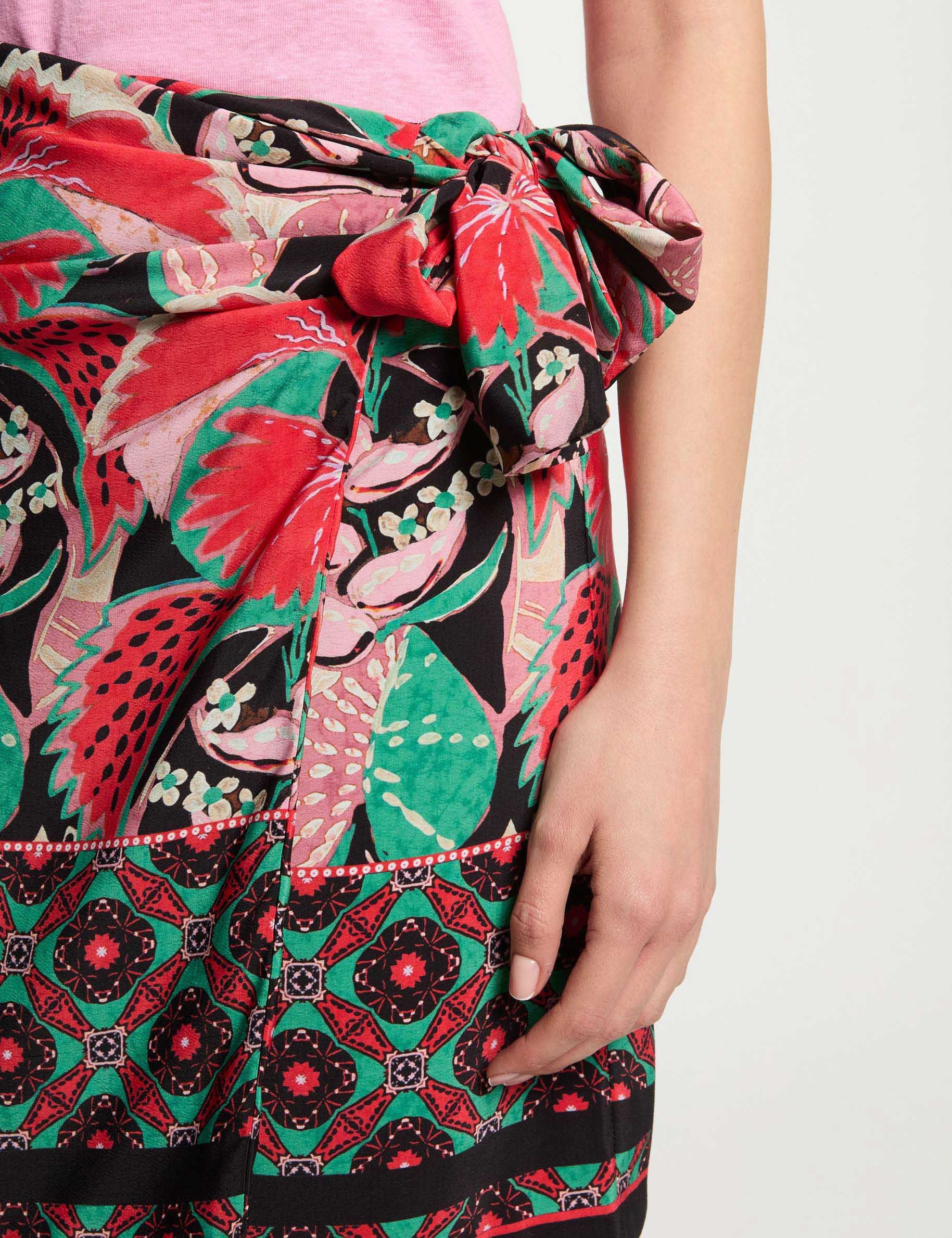 printed tied skirt multicolor women Printed tied skirt multicolor women