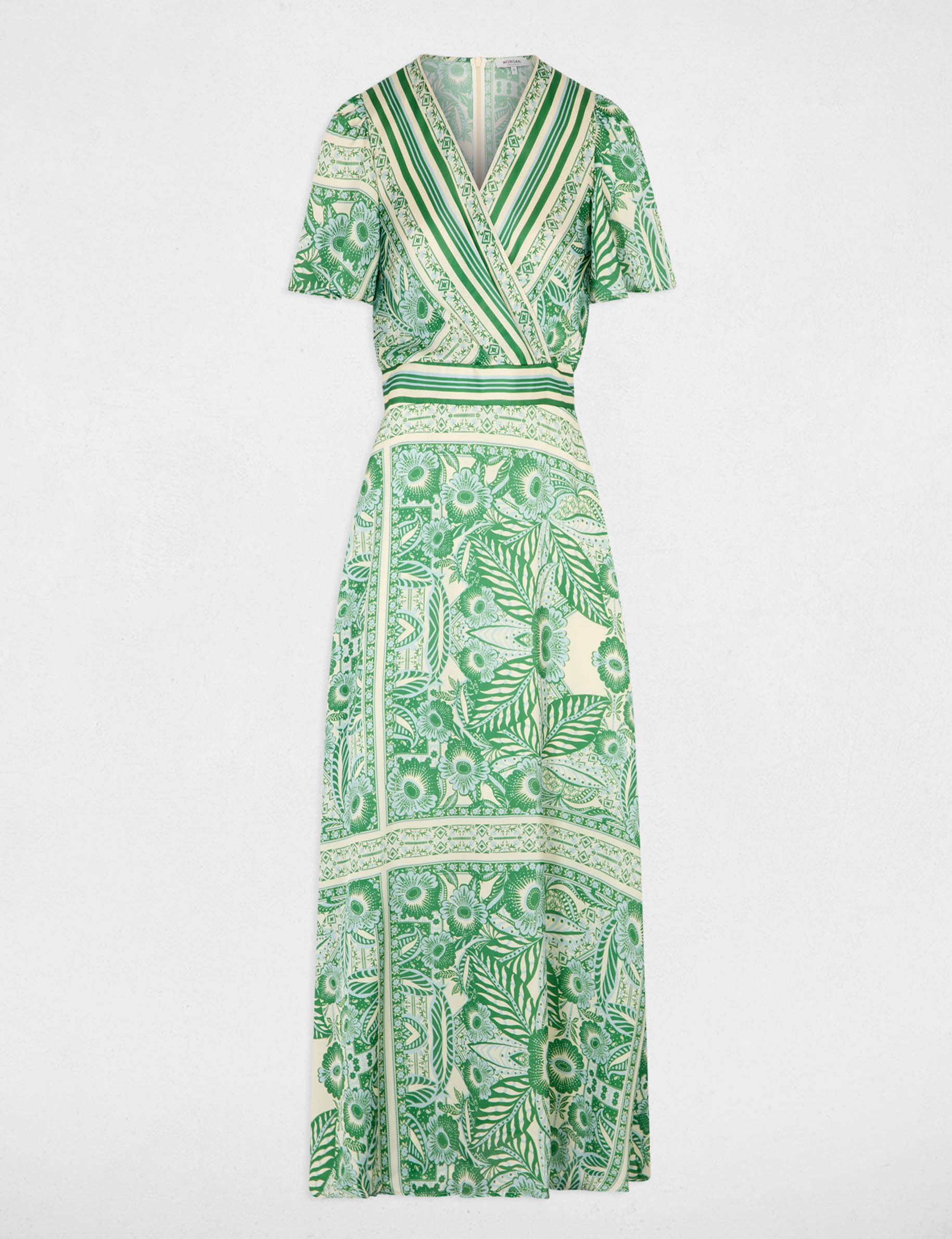 Long wrap dress multicolor women