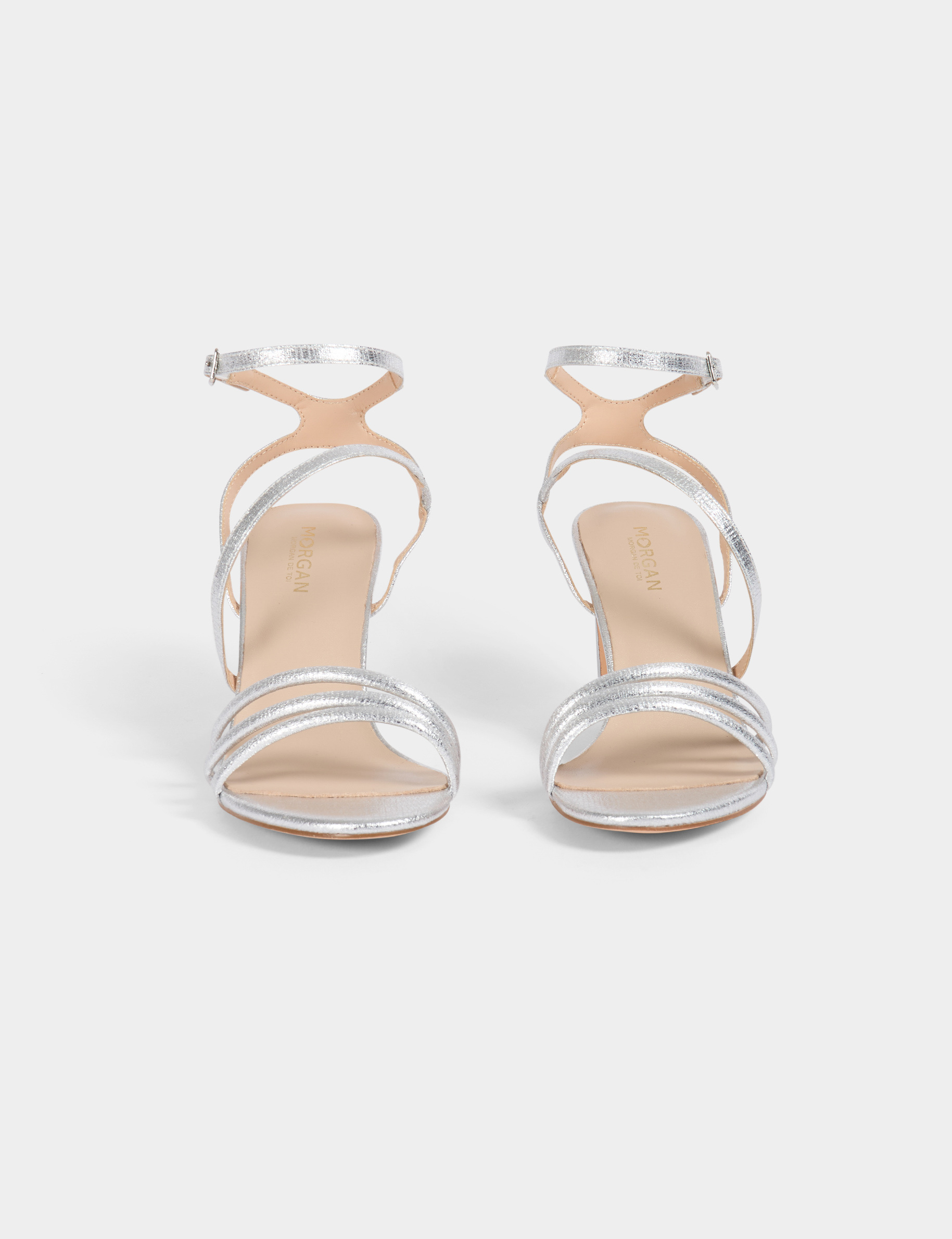 sandals with heels silver color women Sandals with heels silver color women