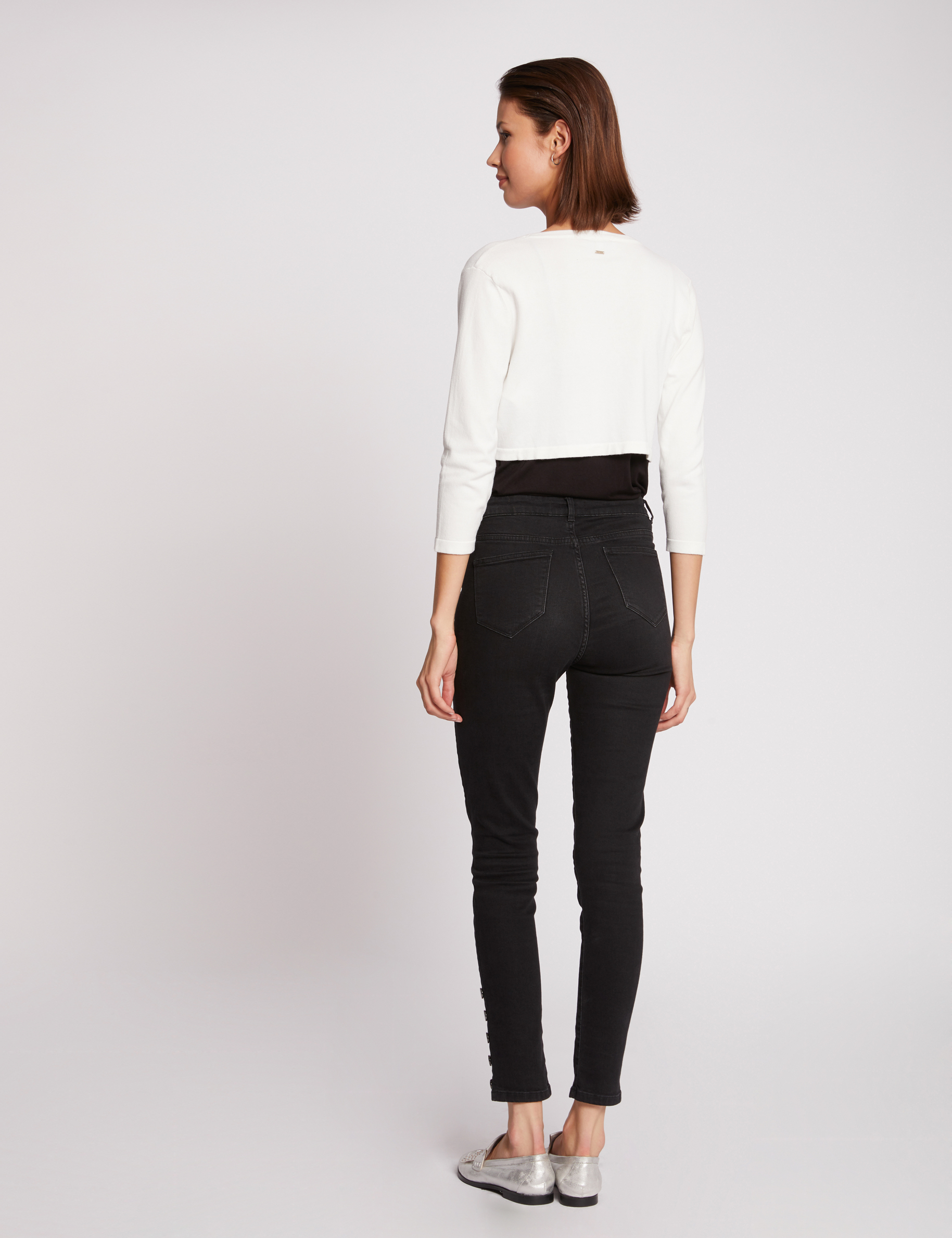 short 34 lengh sleeved cardigan ecru women Short 3/4-lengh sleeved cardigan ecru women