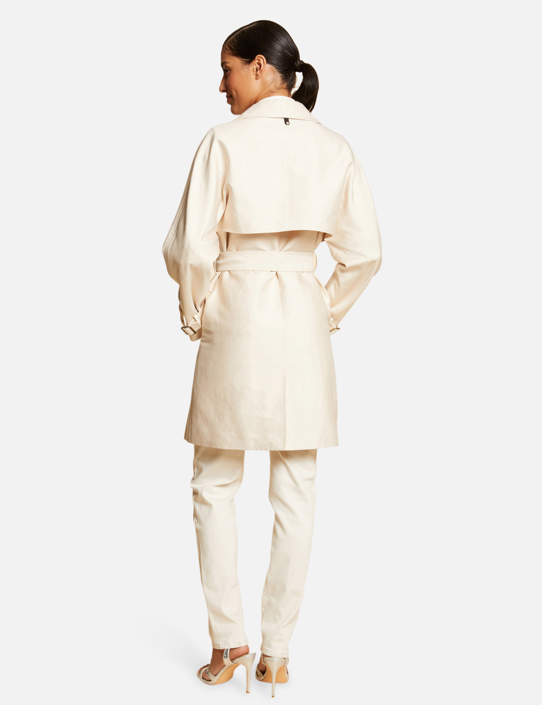 Straight belted trenchcoat  ladies'