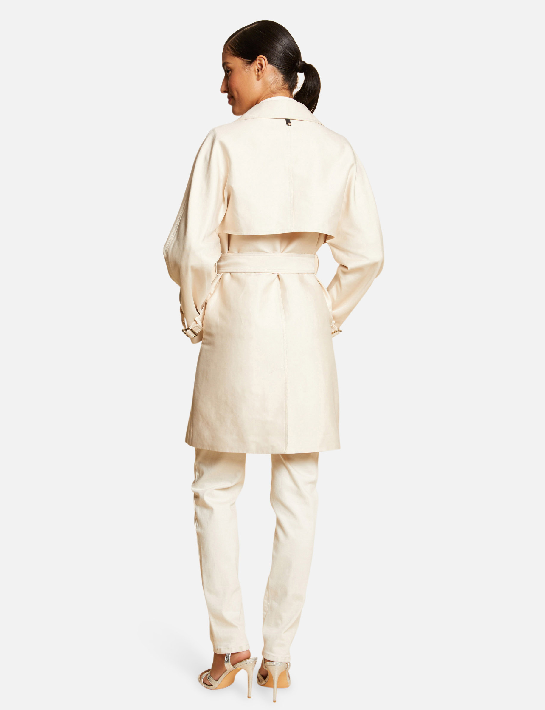 Straight belted trenchcoat ladies' Straight belted trenchcoat ladies'
