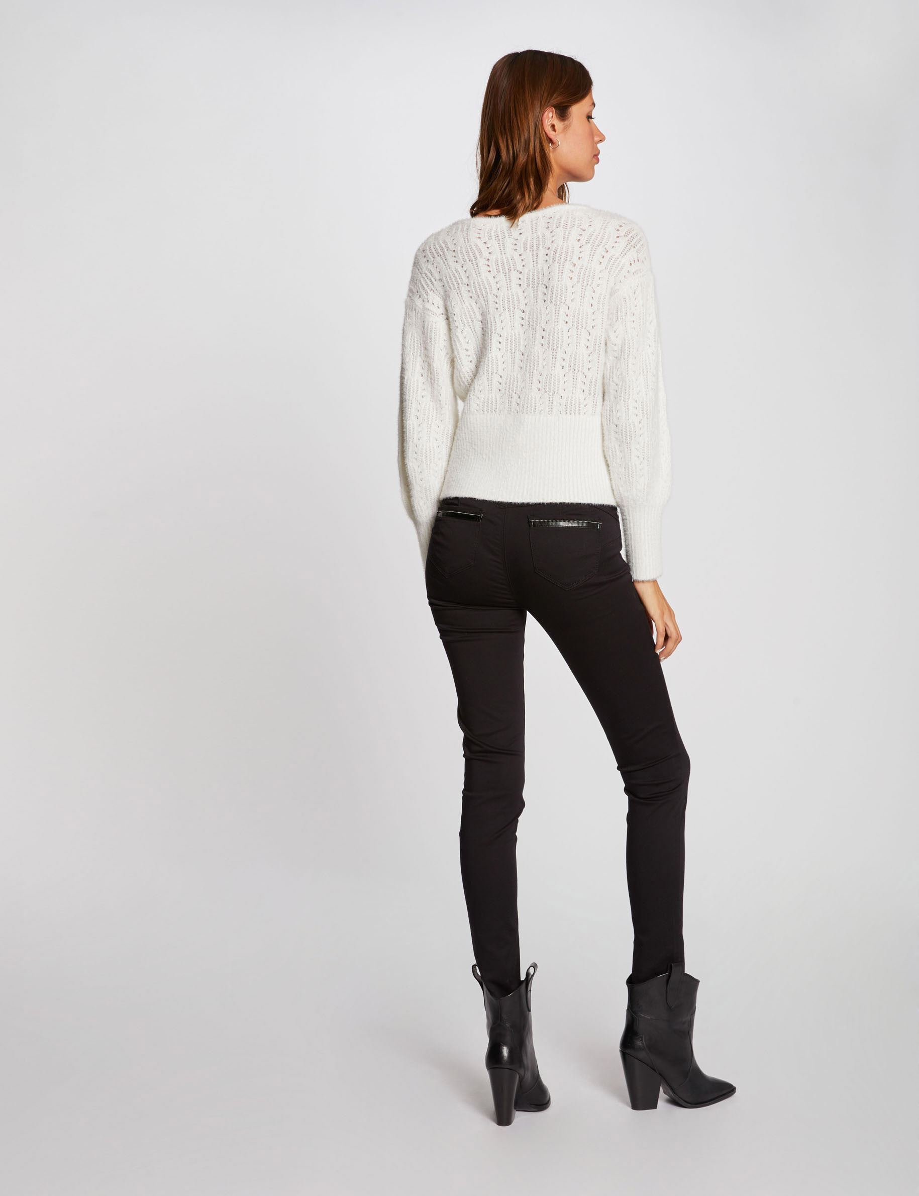 Slim standard-waisted trousers black women