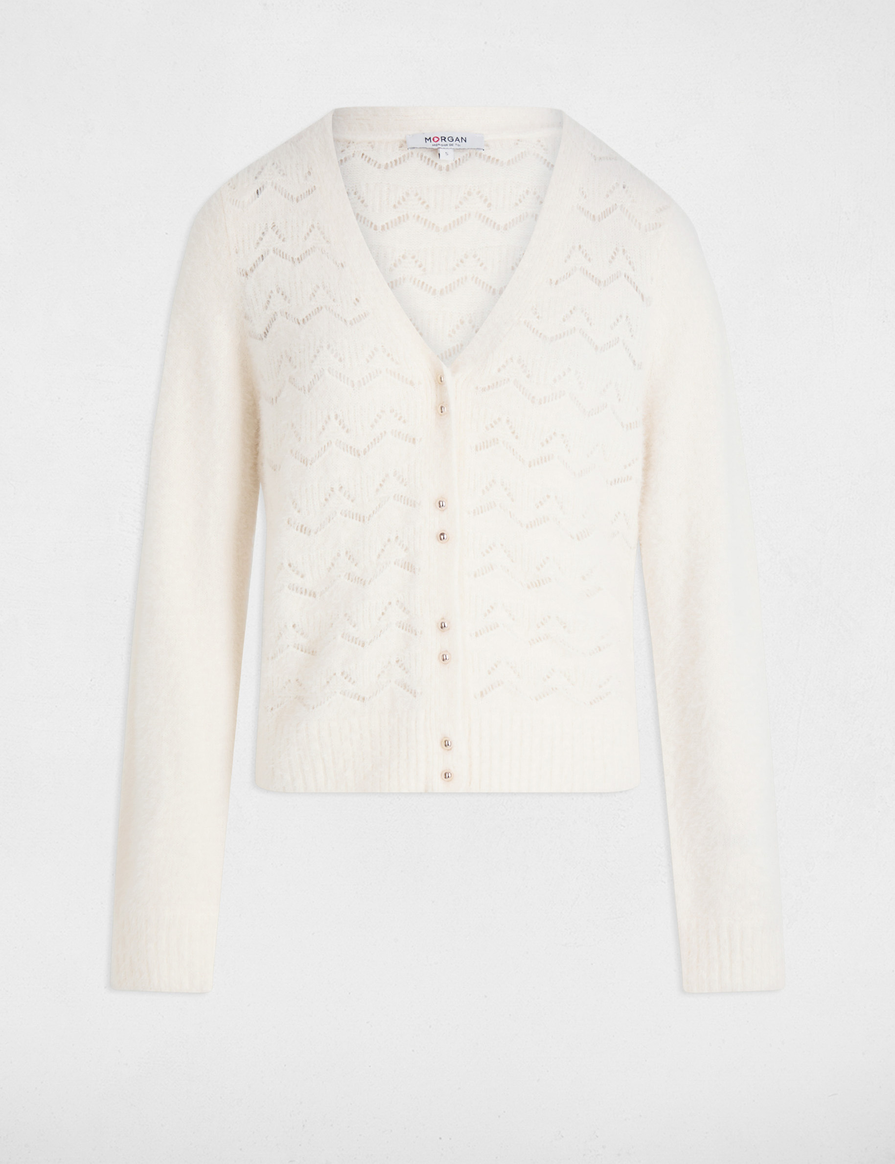 Long-sleeved cardigan ivory women